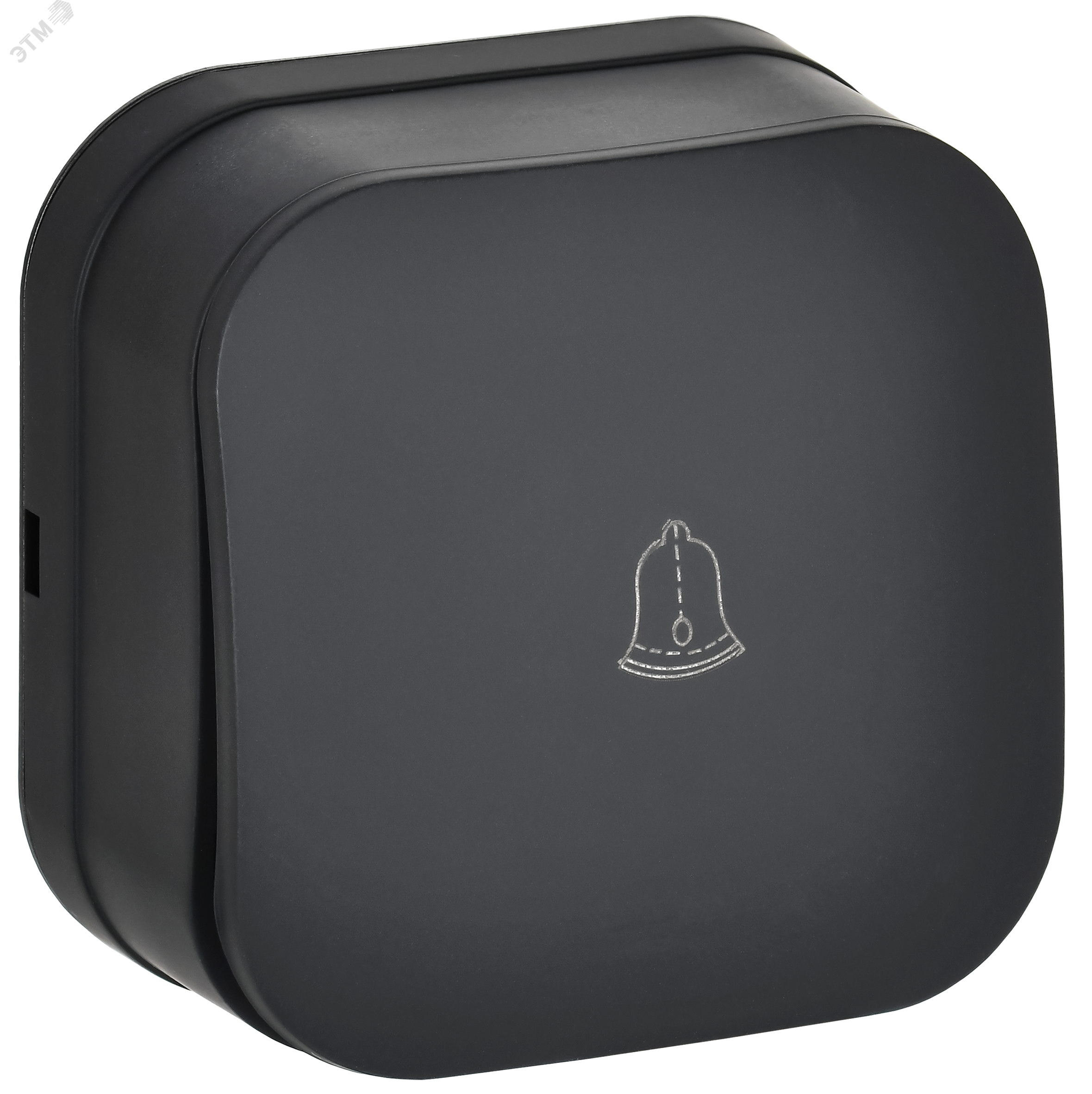 Изображение товара Выключатель 1-клавишный для открытой установки IEK GLORY черный матовый 10А