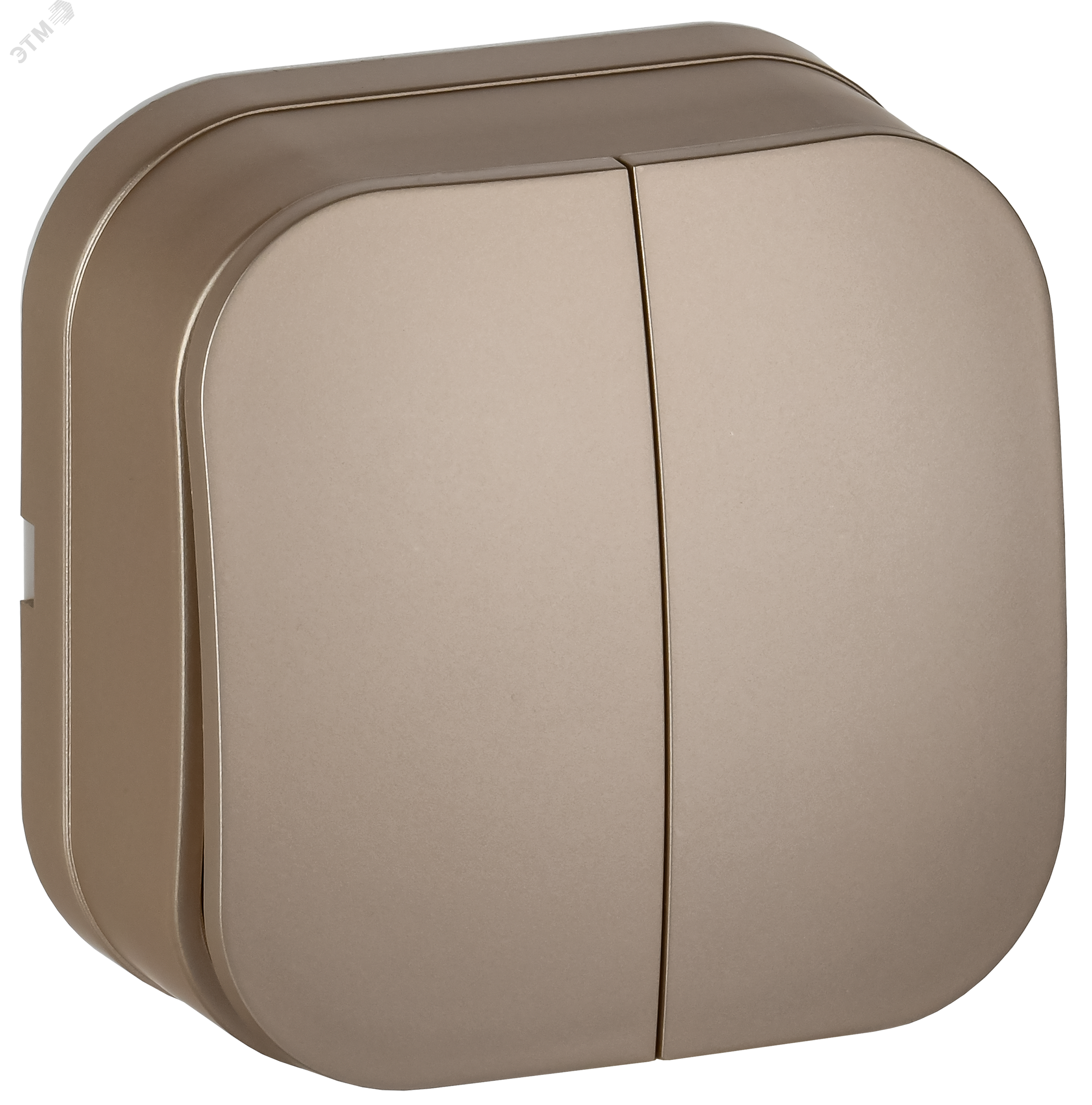 Изображение товара Двухклавишный выключатель серии GLORY 10А шампань IP20 IEK