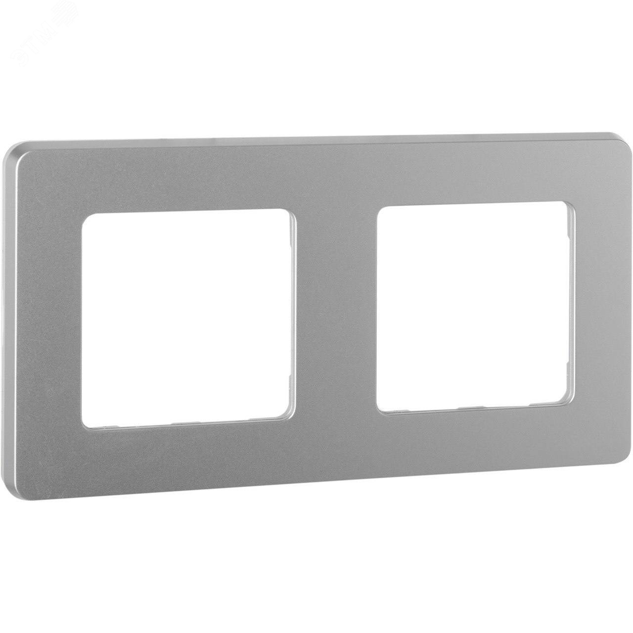 Изображение товара Рамка 2-местная алюминий INSPIRIA (шт)