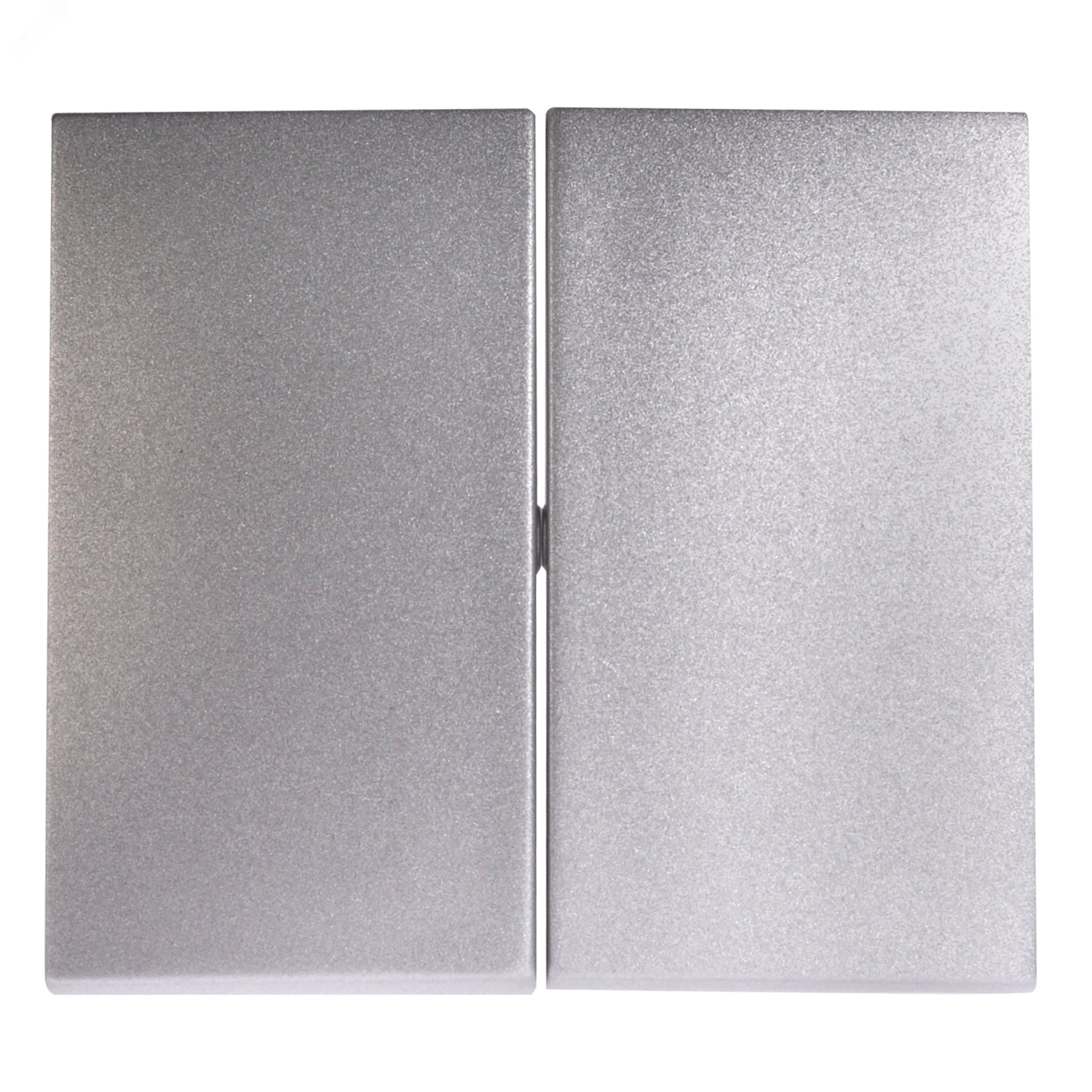 Изображение товара Лицевая панель для выключателя 2-клавишного алюминиевая VALENA