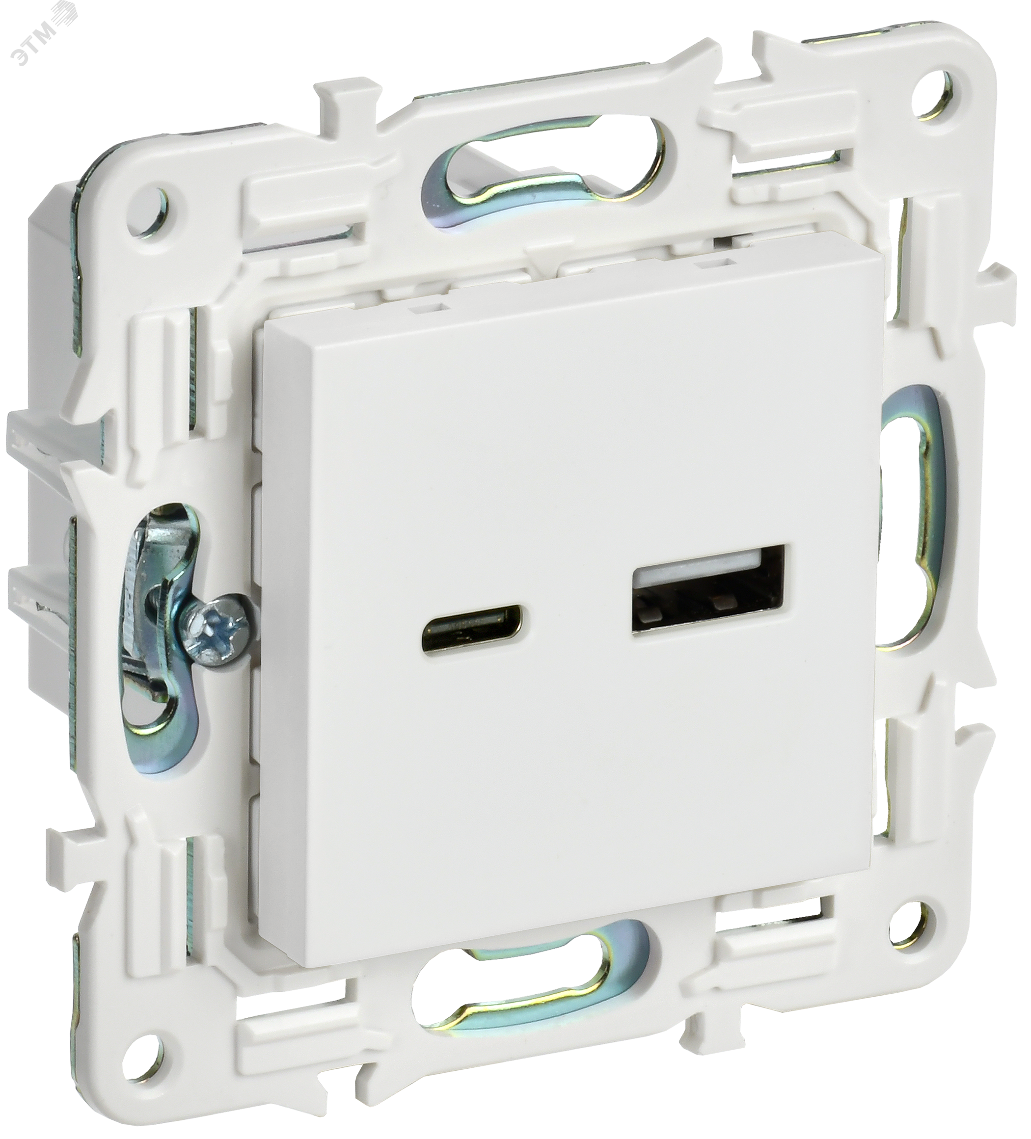 Изображение товара Розетка USB SKANDY с двумя разъемами типа A и C 18Вт белая