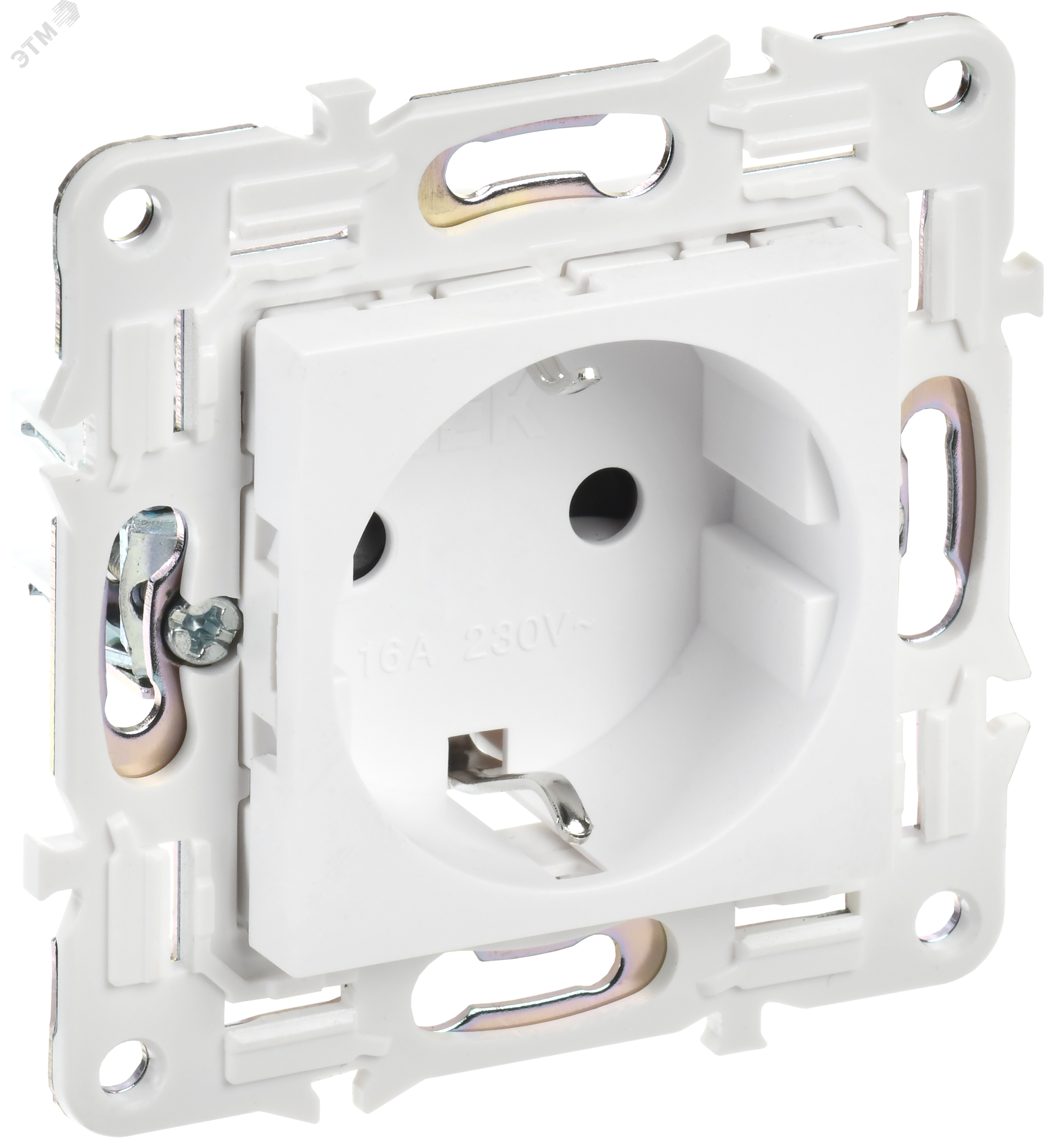 Изображение товара Розетка с заземлением серии SKANDY IP44 16А белая IEK
