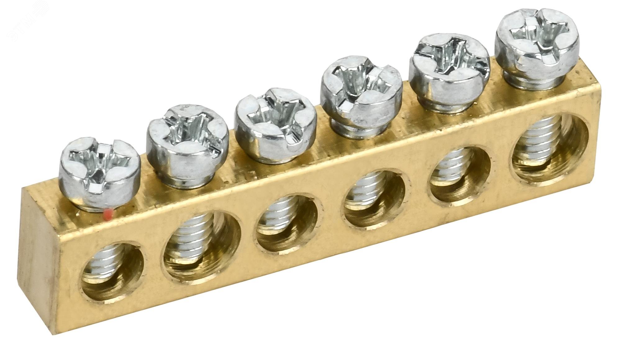 Изображение товара TEKFOR Шина нулевая 6х9 6 отверстий из латуни для пластиковых корпусов