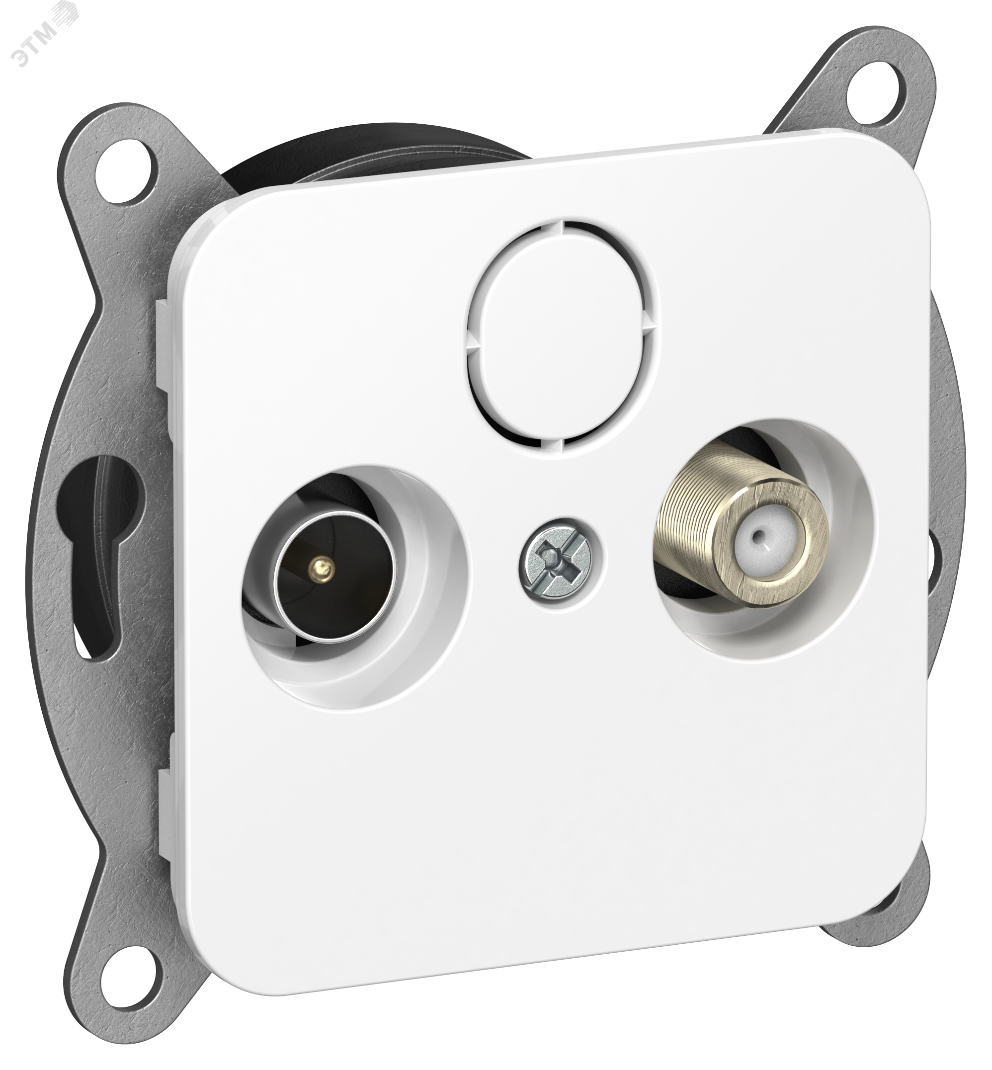 Изображение товара Розетка TV+SAT 2-местная экранированная оконечная белая IEK