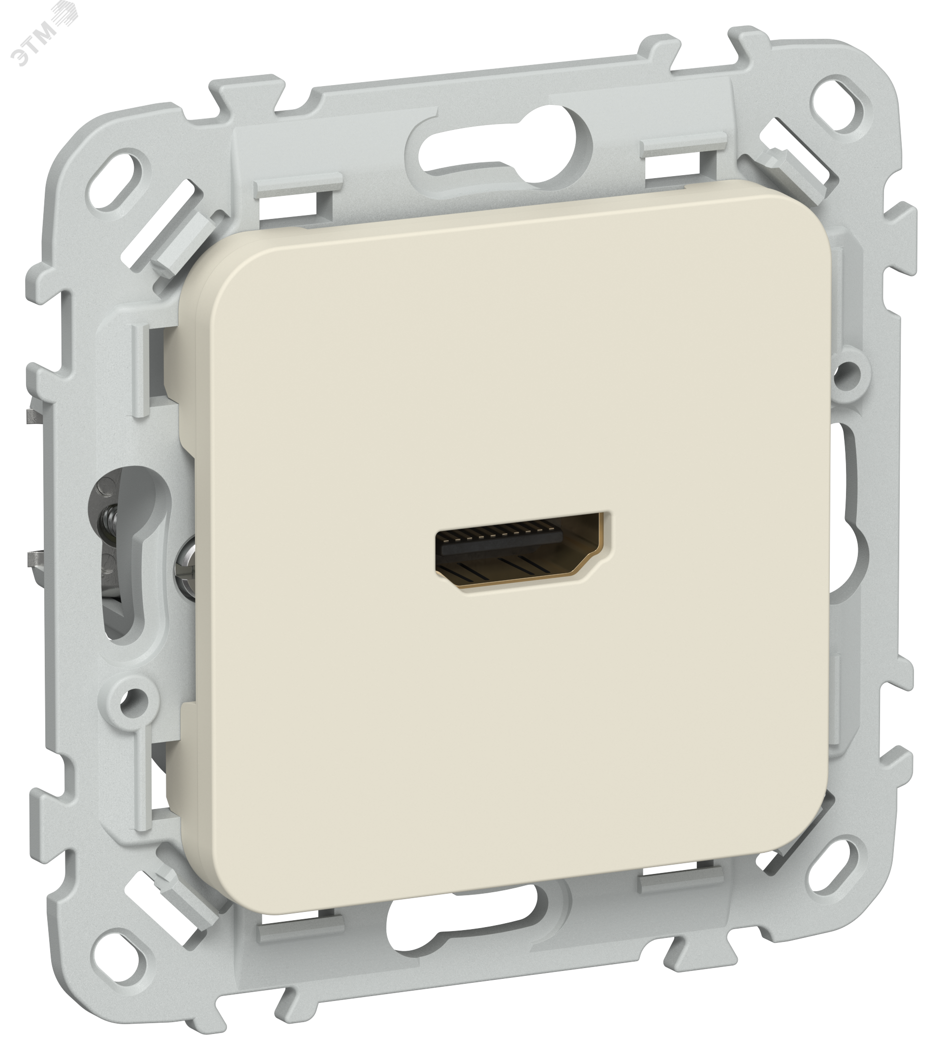 Изображение товара Розетка HDMI серии FLITE IEK сливочный цвет качественный монтаж