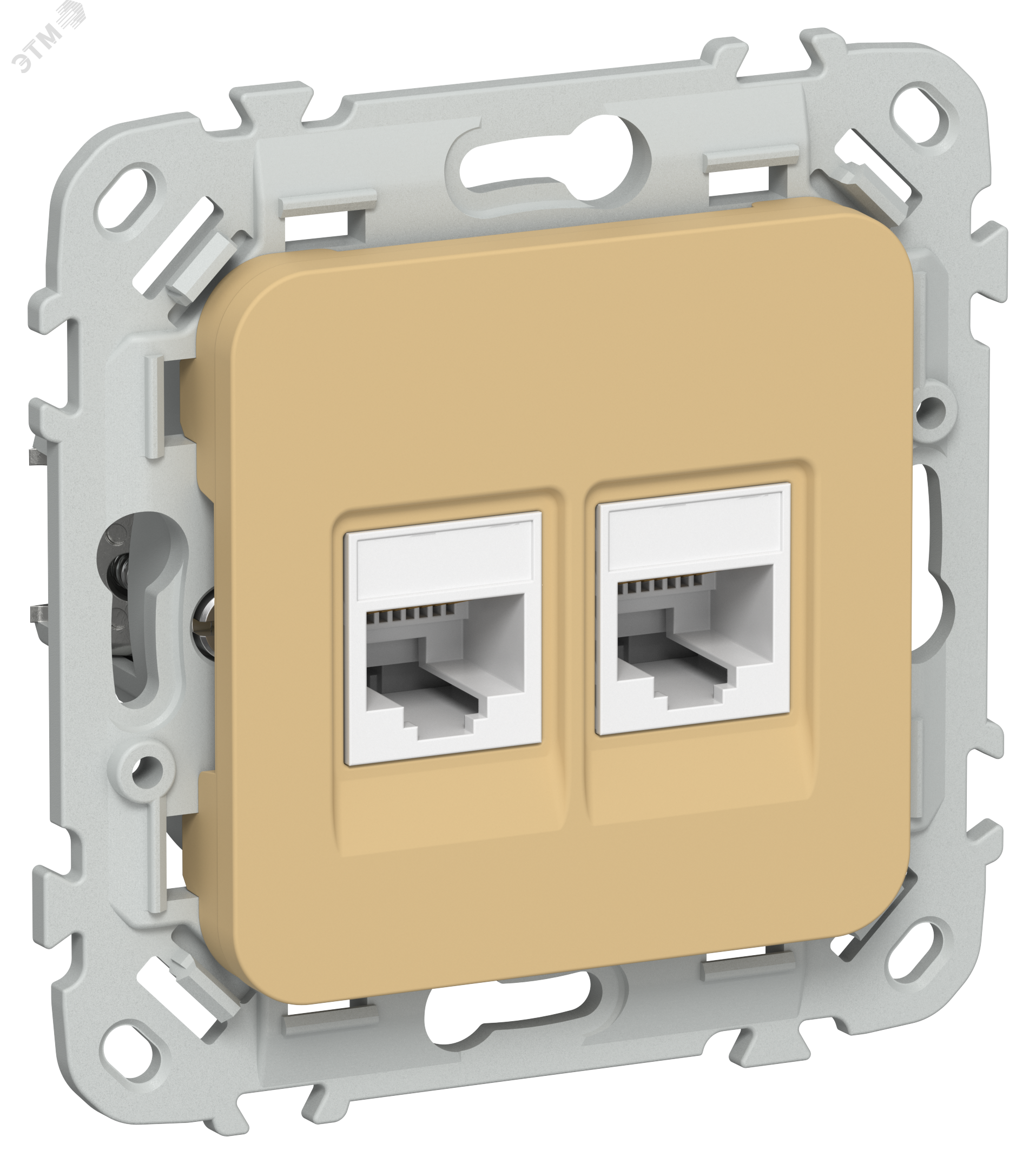 Изображение товара Розетка 2-местная RJ45 категория 5Е FLITE IEK