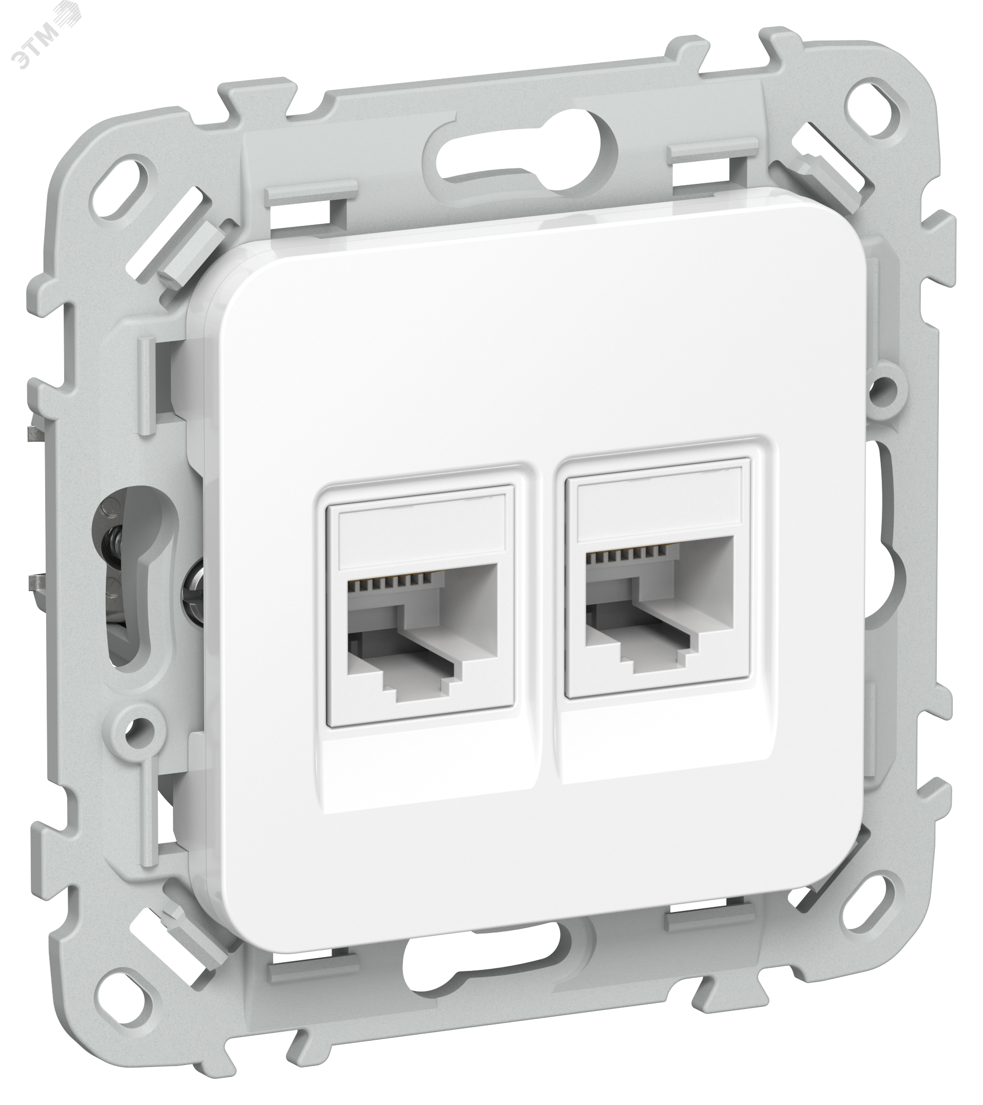 Изображение товара FLITE 2-местная компьютерная розетка RJ45 категория 6 UTP белая