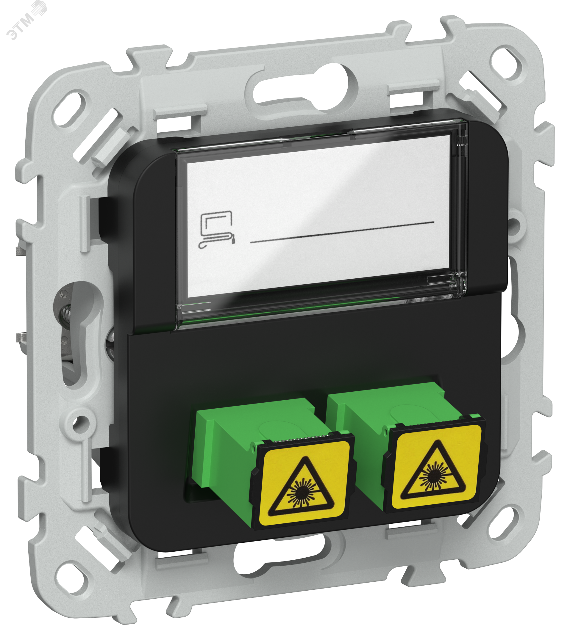 Изображение товара Розетка 2-местная оптоволоконная РОВ-2-ФлЧ черный IEK