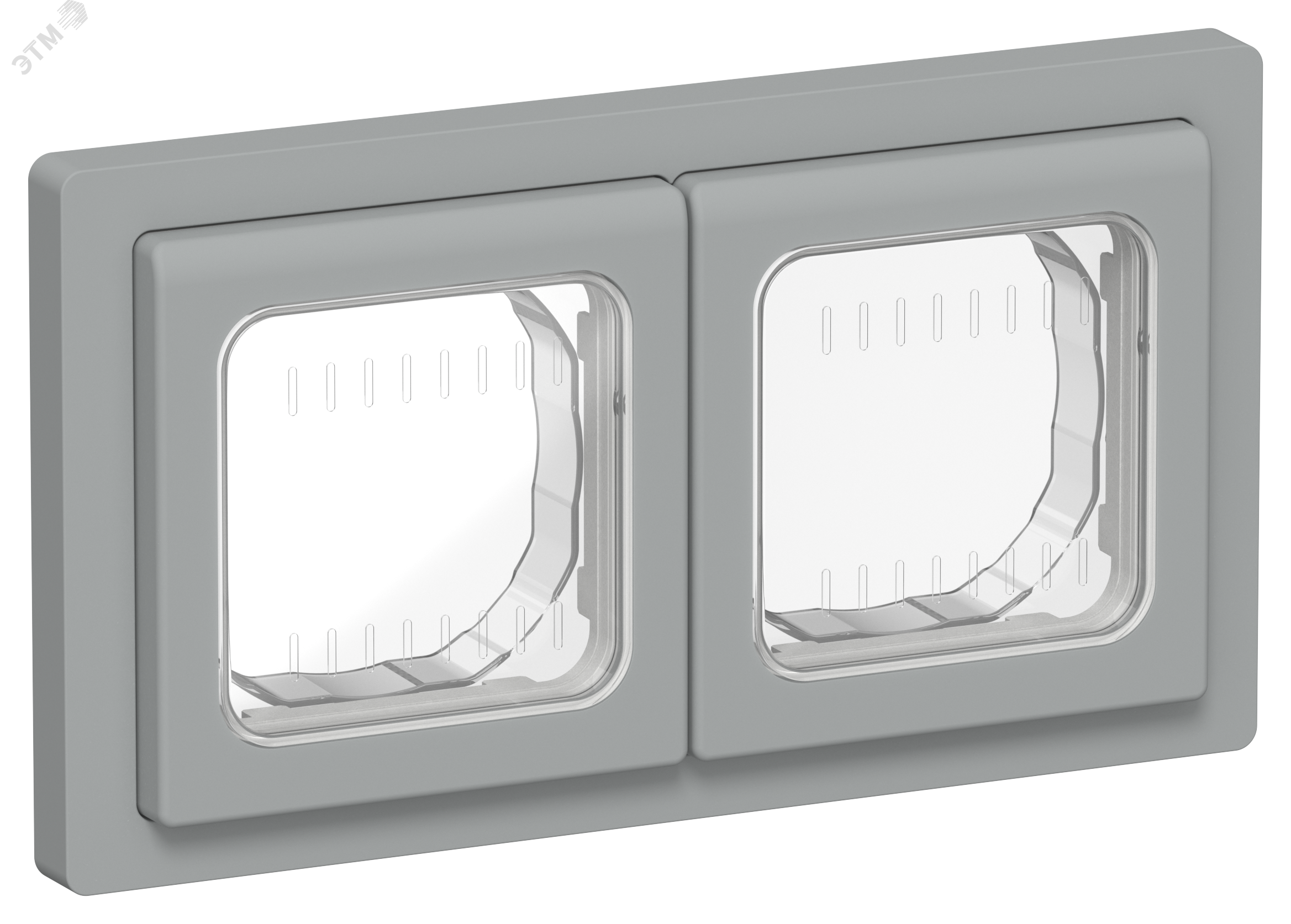 Изображение товара Рамка 2-местная IP55 серый FLITE IEK для электромонтажа