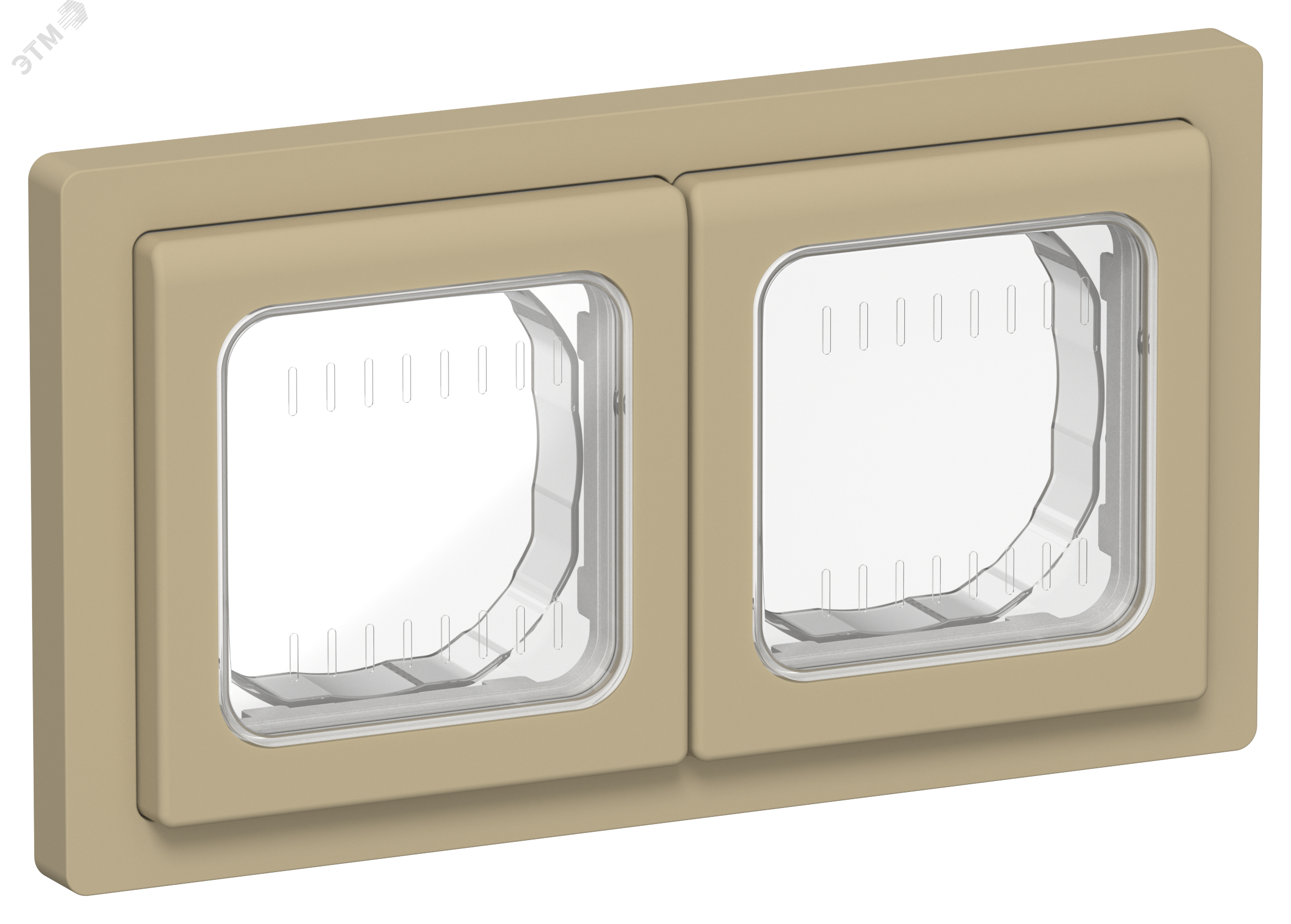 Изображение товара Рамка 2-местная IP55 серии FLITE IEK желто-зеленый матовый