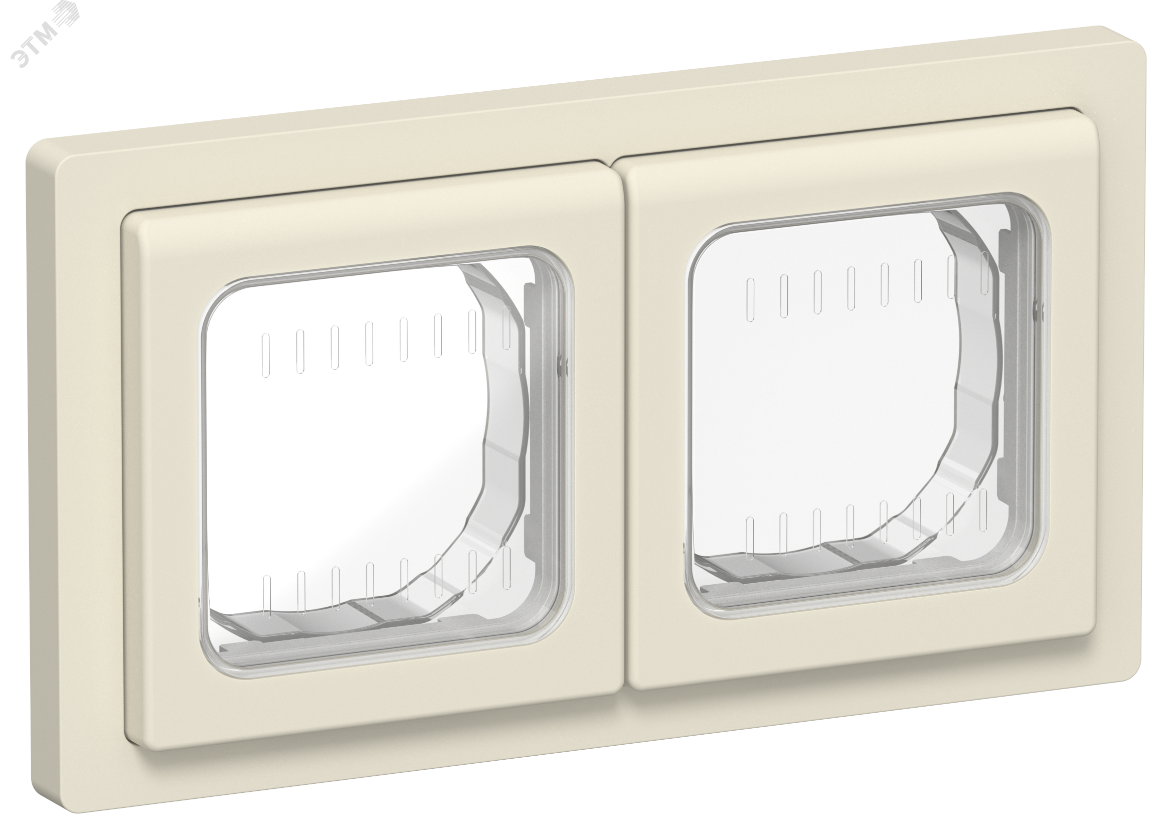 Изображение товара Рамка 2-местная IP55 серия FLITE от IEK светло-бежевый матовая