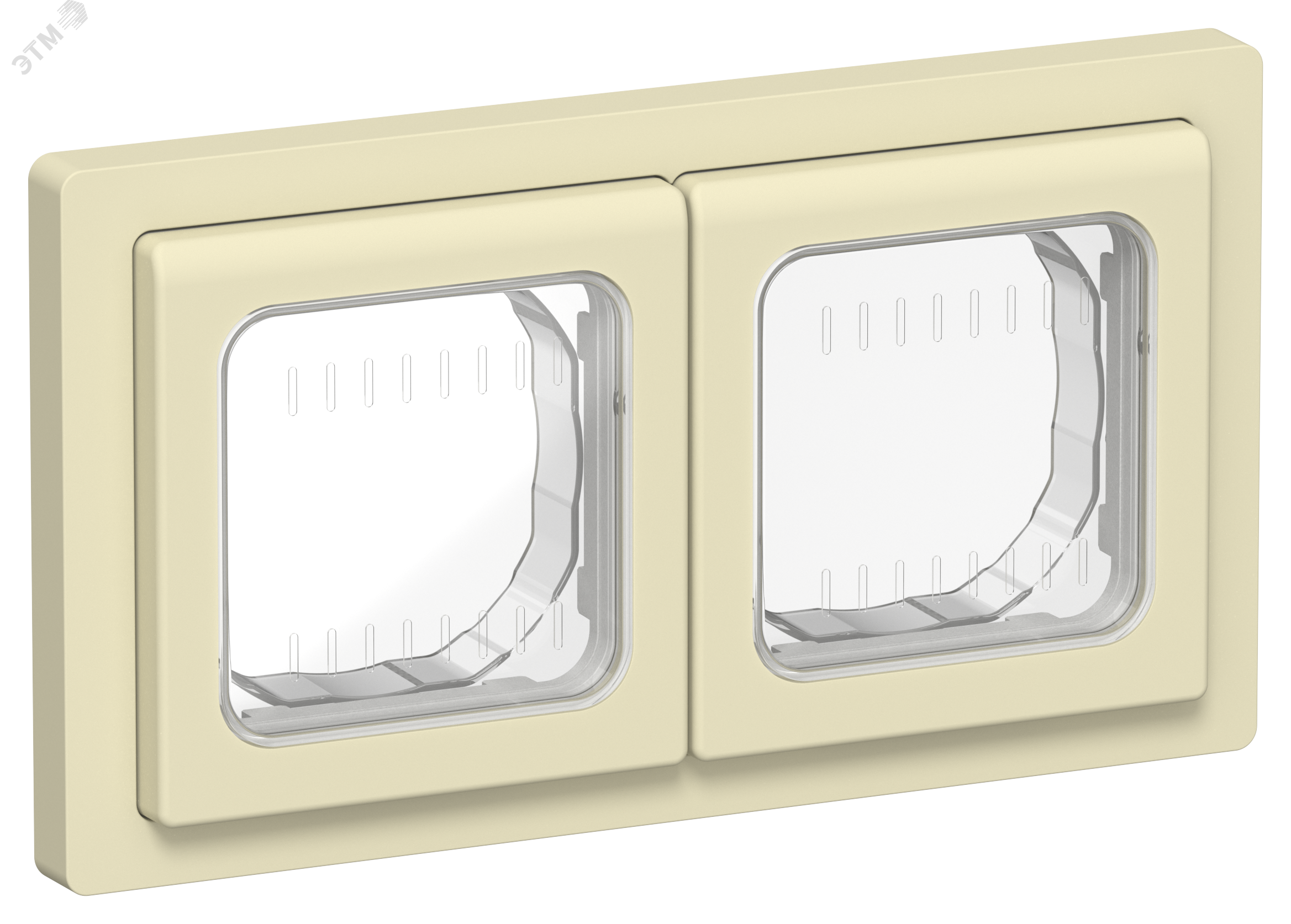 Изображение товара Рамка 2-местная IP55 FLITE IEK бежевый матовый