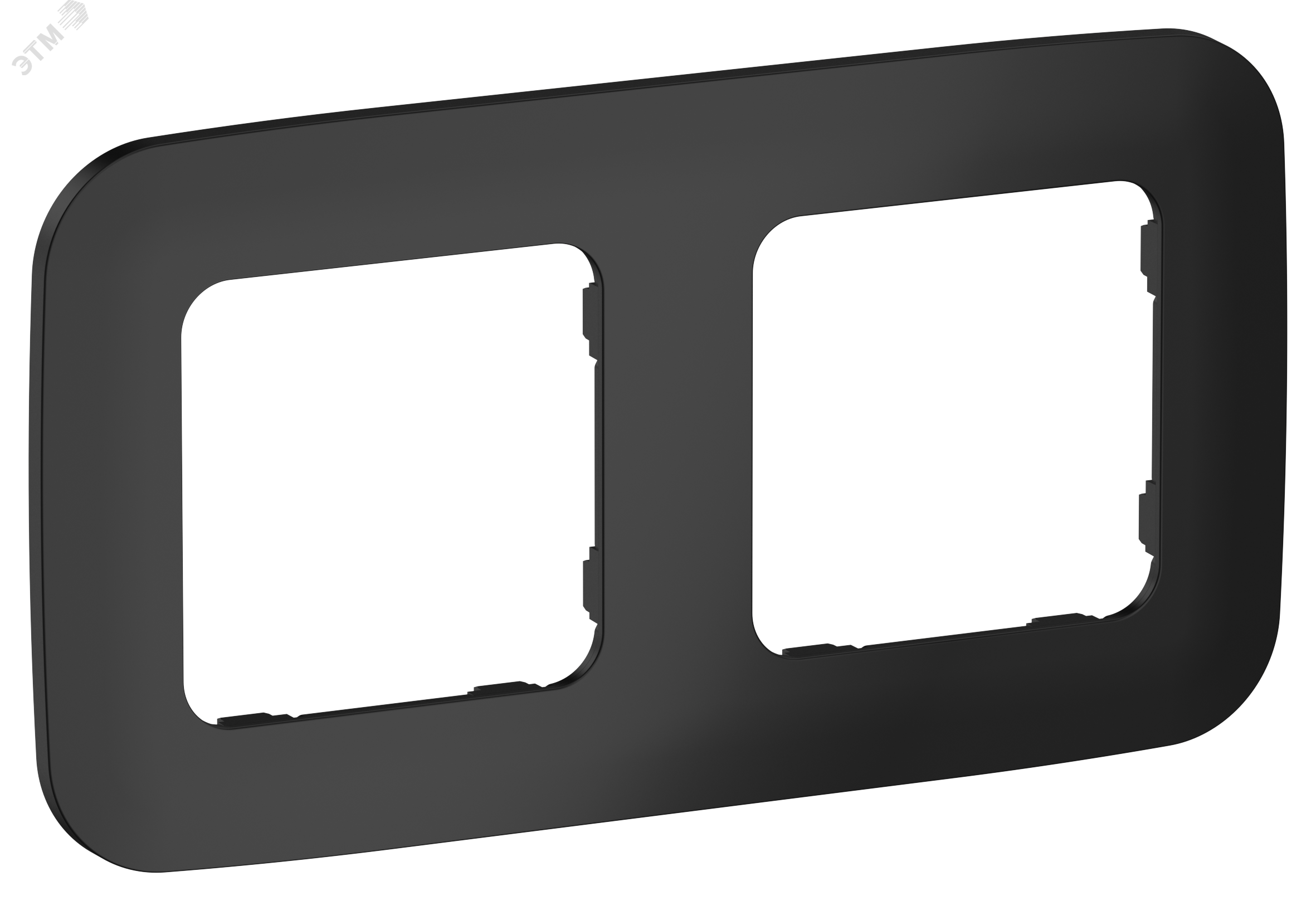 Изображение товара FLITE Рамка 2-местная РУ-2-А-ФлЧ черный IEK