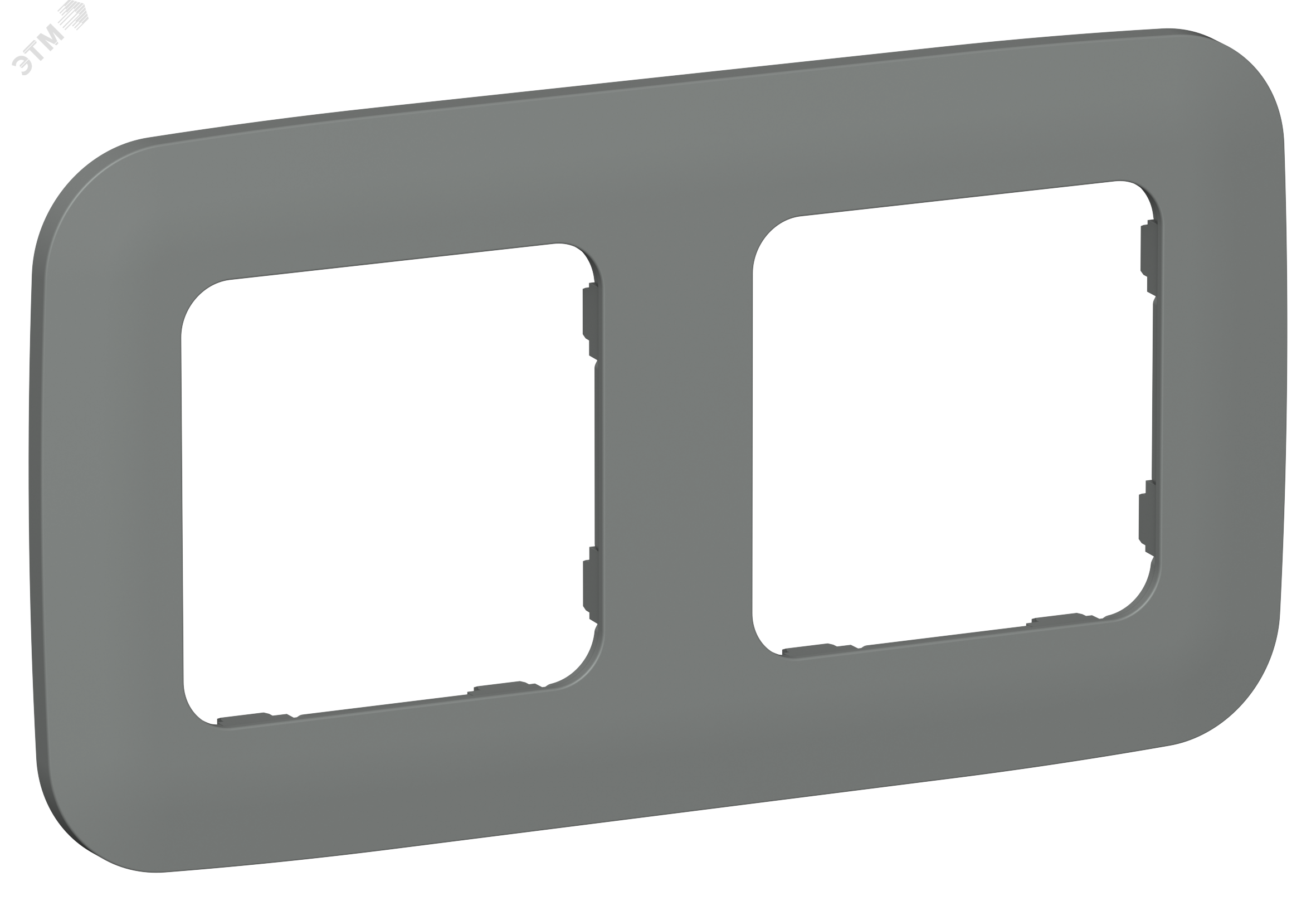 Изображение товара FLITE ARTISTIC Рамка 2-местная РУ-2-А-ФлМА мокрый асфальт IEK (шт)