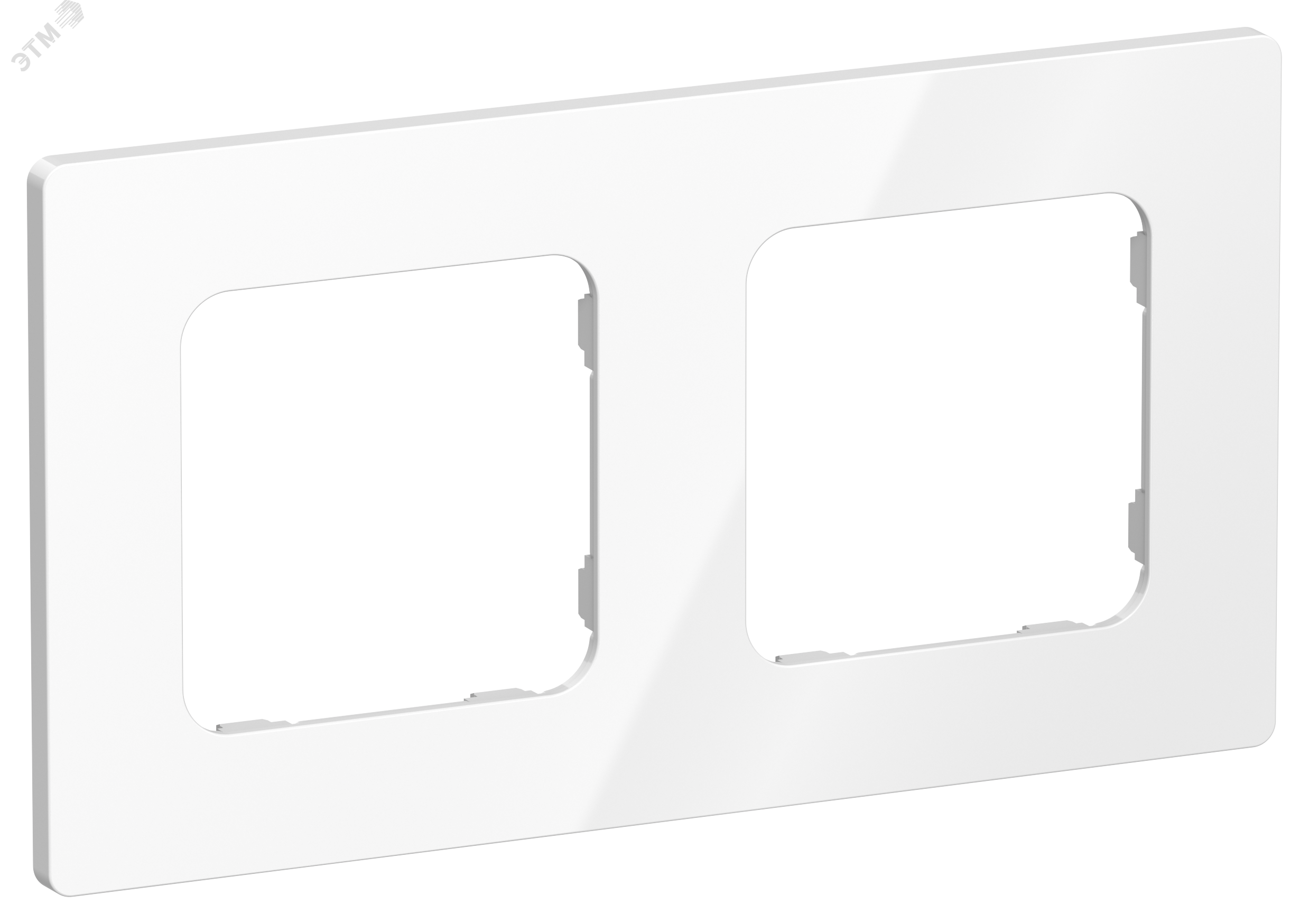 Изображение товара Рамка 2-местная FLITE РУ-2-К-ФлБ белый IEK для электроприборов