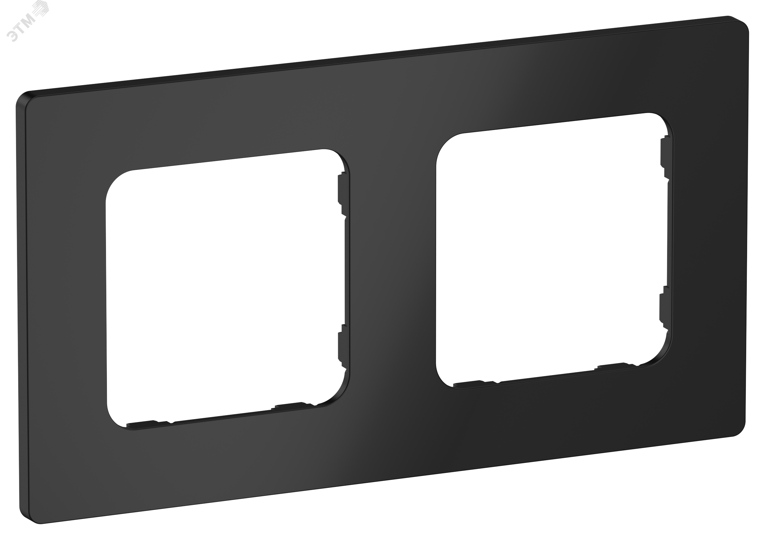 Изображение товара FLITE CLASSIC Рамка 2-местная РУ-2-К-ФлЧ черный IEK