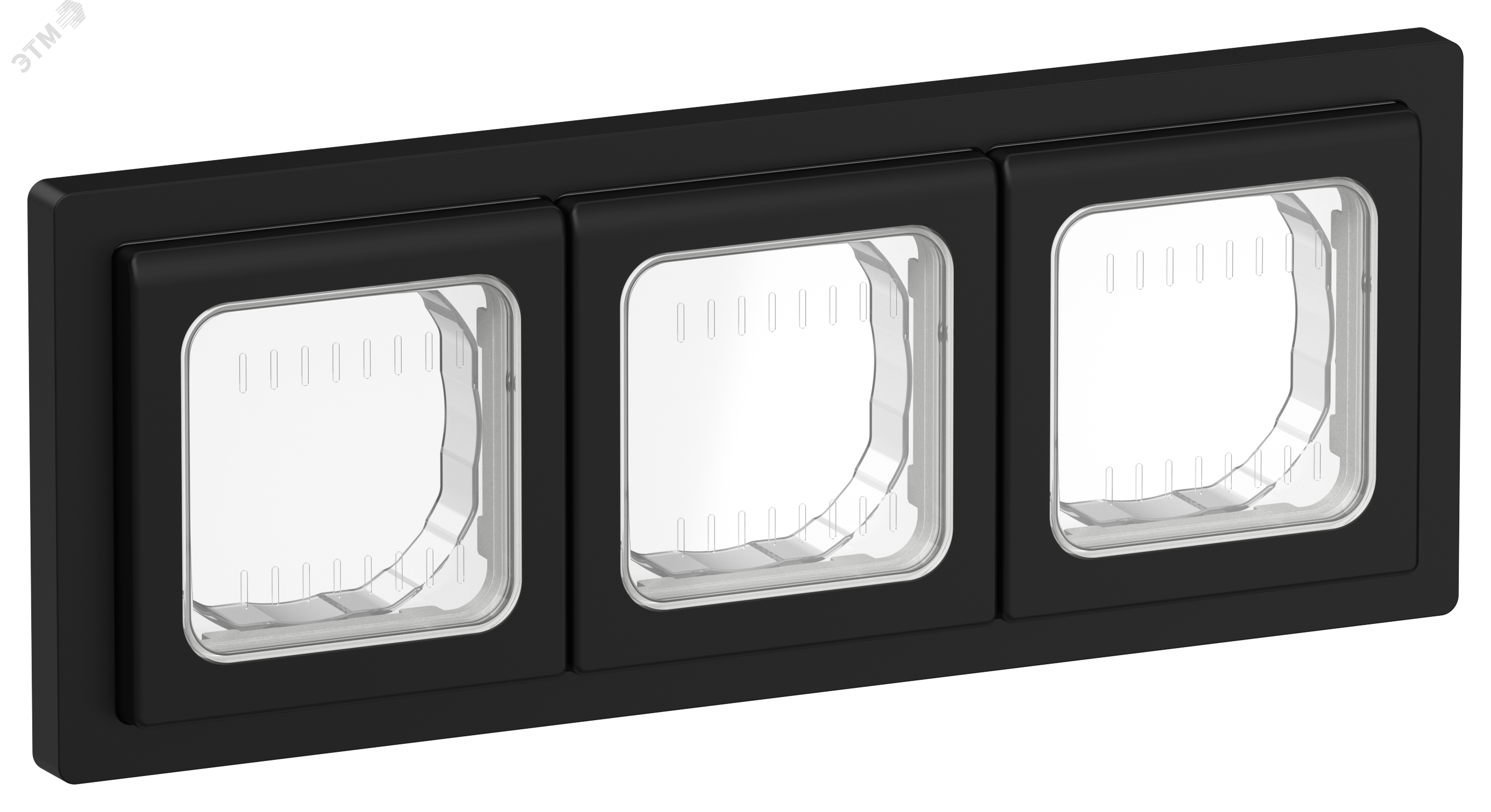 Изображение товара Рамка 3-местная IP55 FLITE Рпро-3-55-ФлЧ черная от IEK
