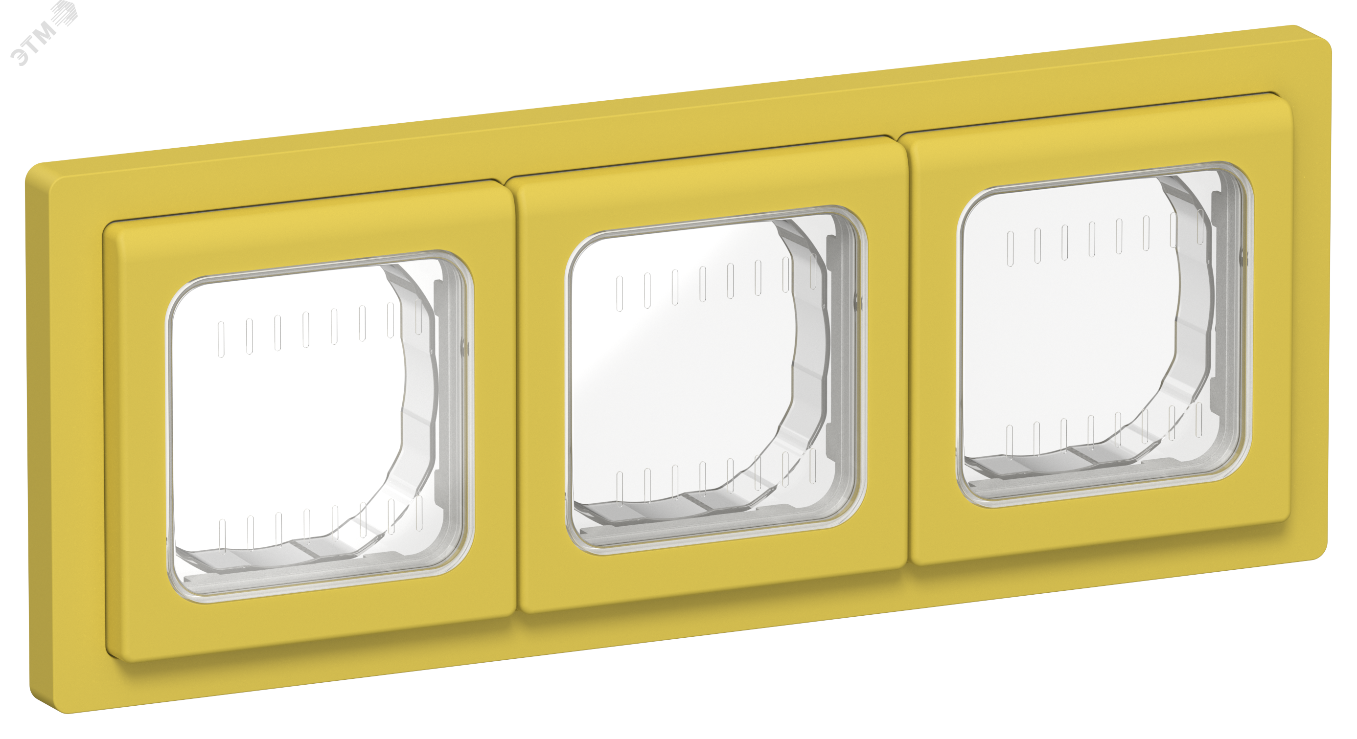 Изображение товара Рамка 3-местная FLITE IP55 желтый карри IEK