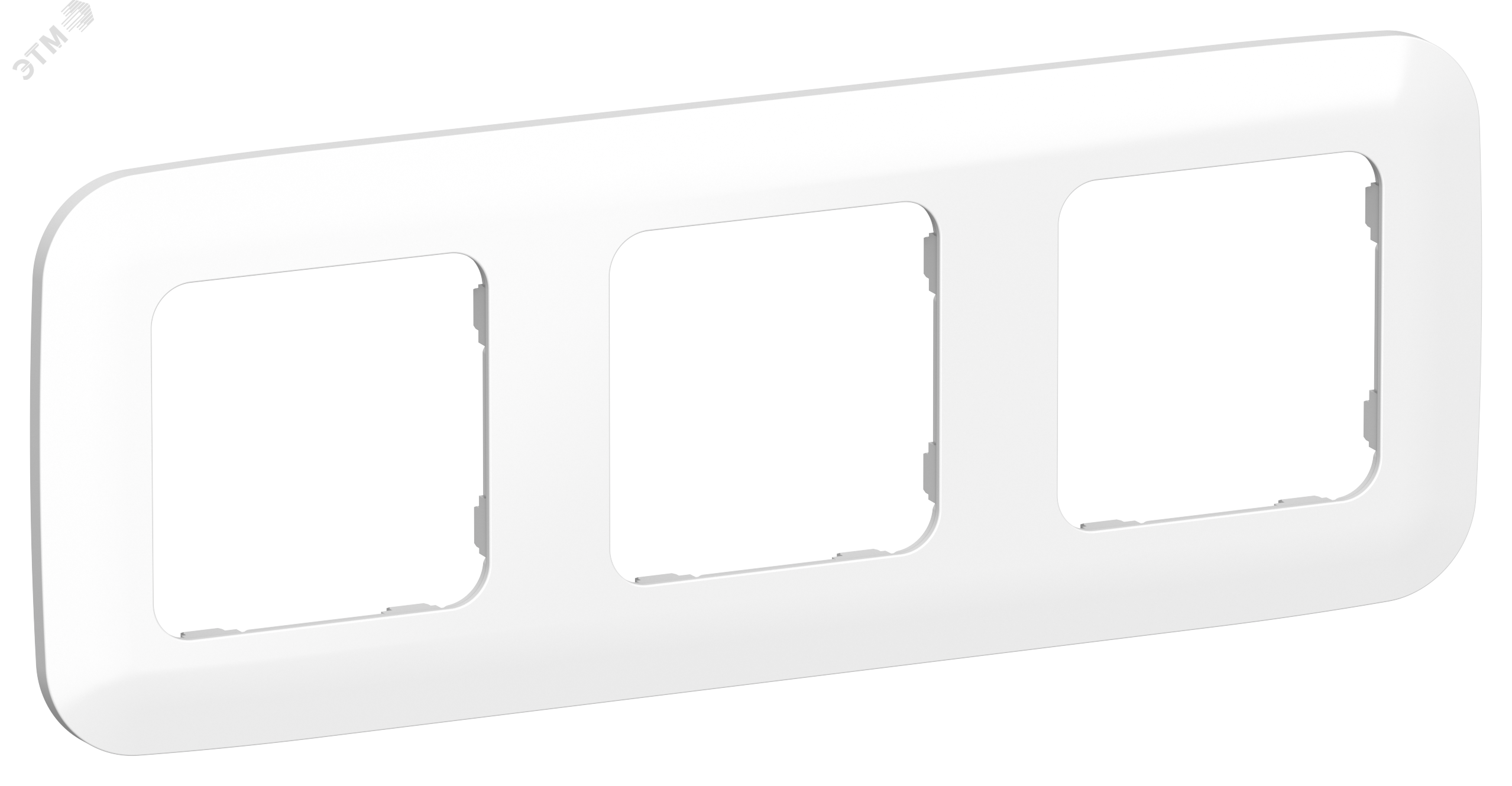 Изображение товара Рамка 3-местная белая для электромонтажа IEK FLITE ARTISTIC RУ-3-А-ФлБ