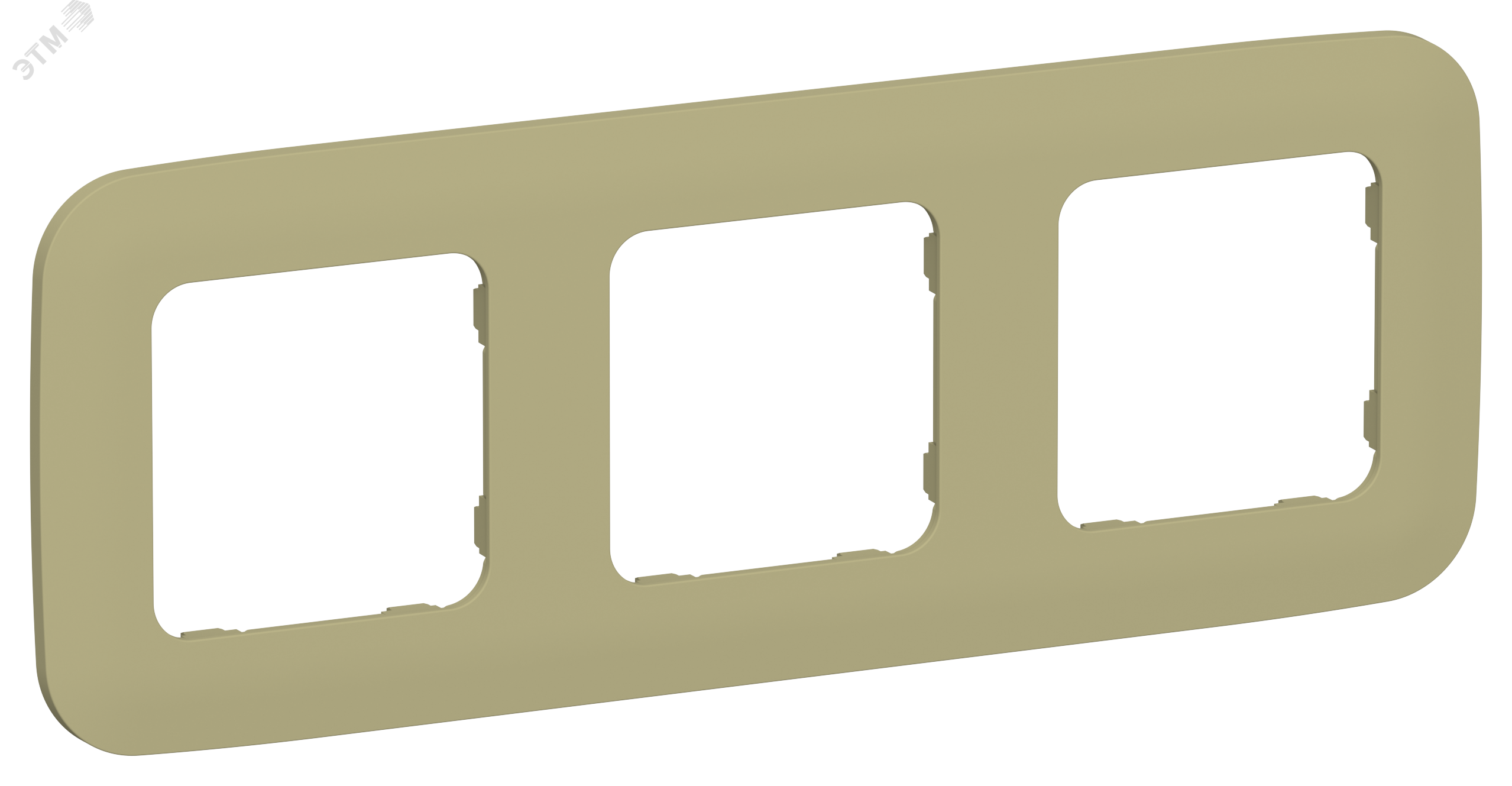 Изображение товара Рамка 3-местная IEK FLITE оливковый для электроустановочных изделий