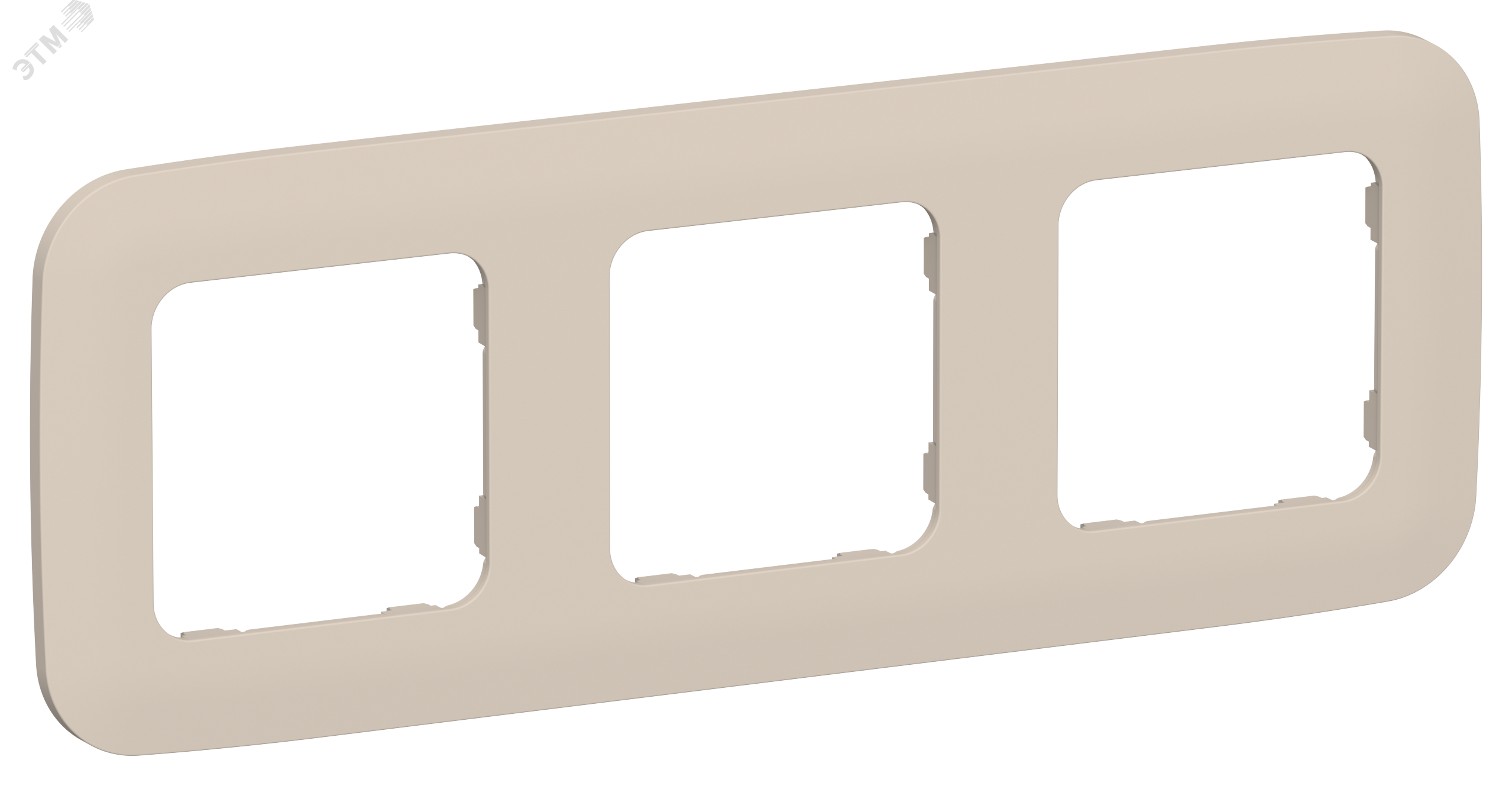 Изображение товара Рамка 3-местная FLITE РУ-3-А-ФлЛ льняная бежевый матовая