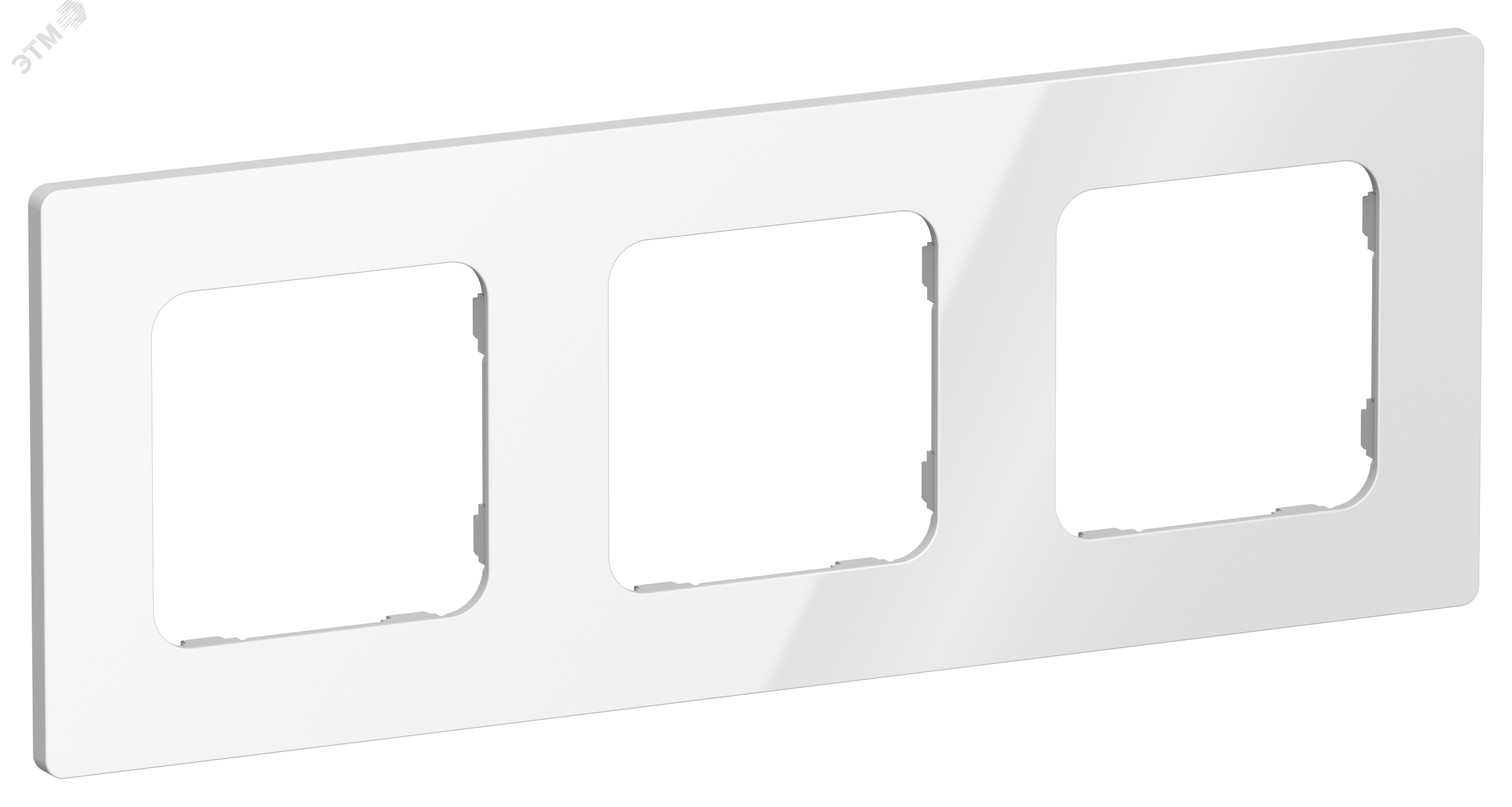 Изображение товара Рамка трехмісна FLITE РУ-3-К-ФлБ білого кольору IEK для монтажу автоматів