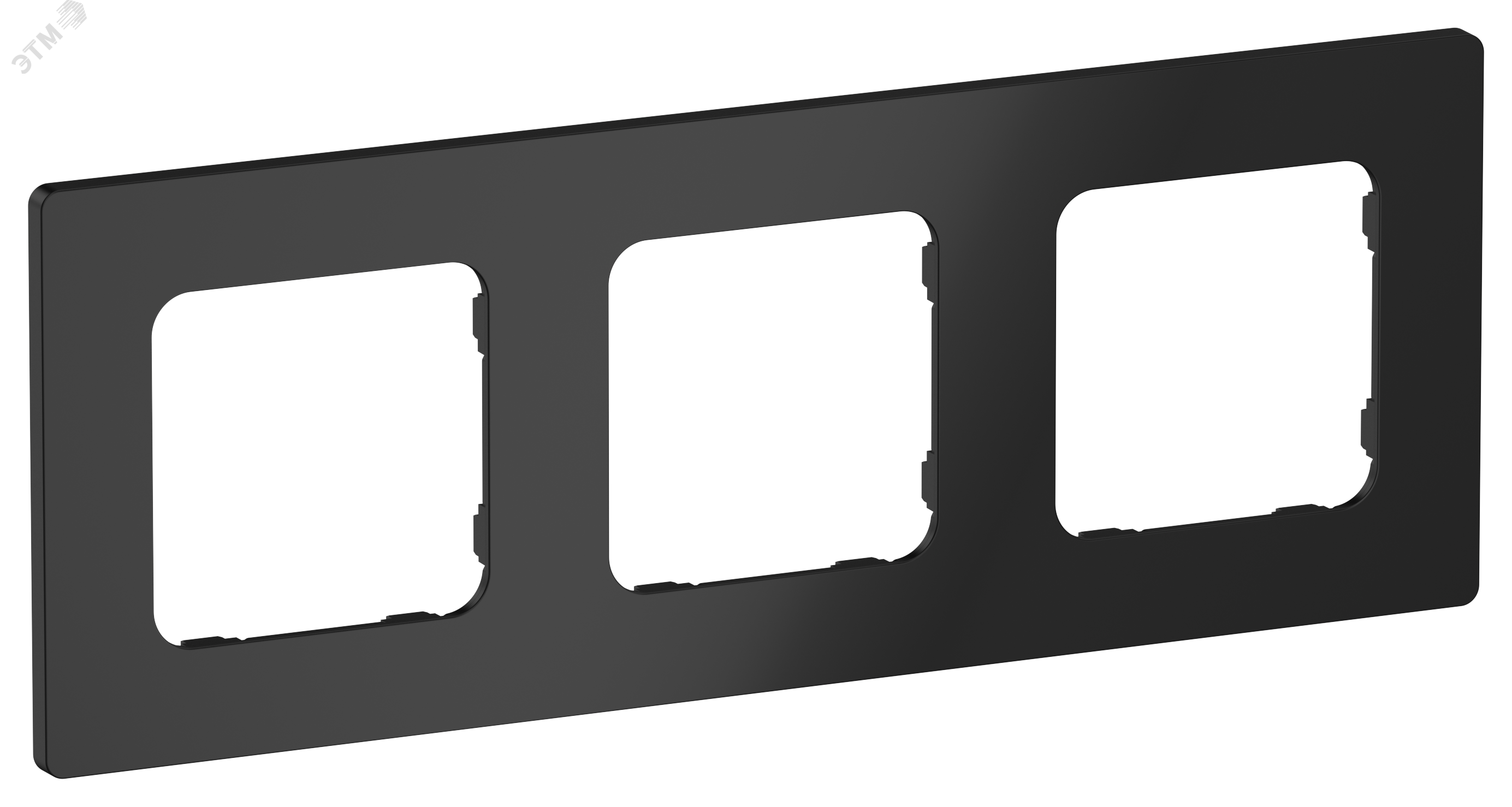 Изображение товара Рамка для электроприводов 3-местная черная IEK FLITE CLASSIC