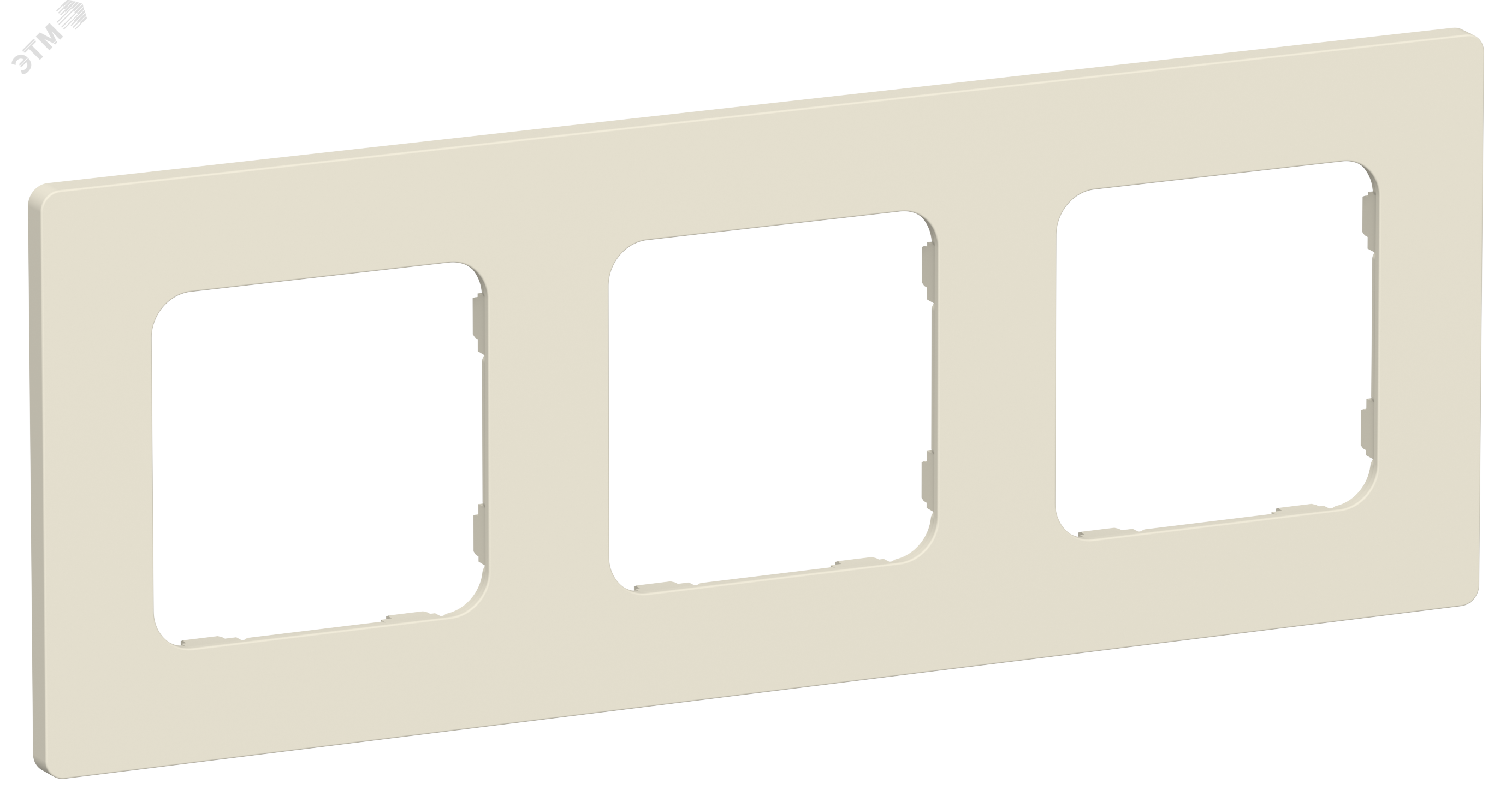 Изображение товара Рамка для автоматов 3-местная IEK светло-бежевый матовая РУ-3-К-ФлСл