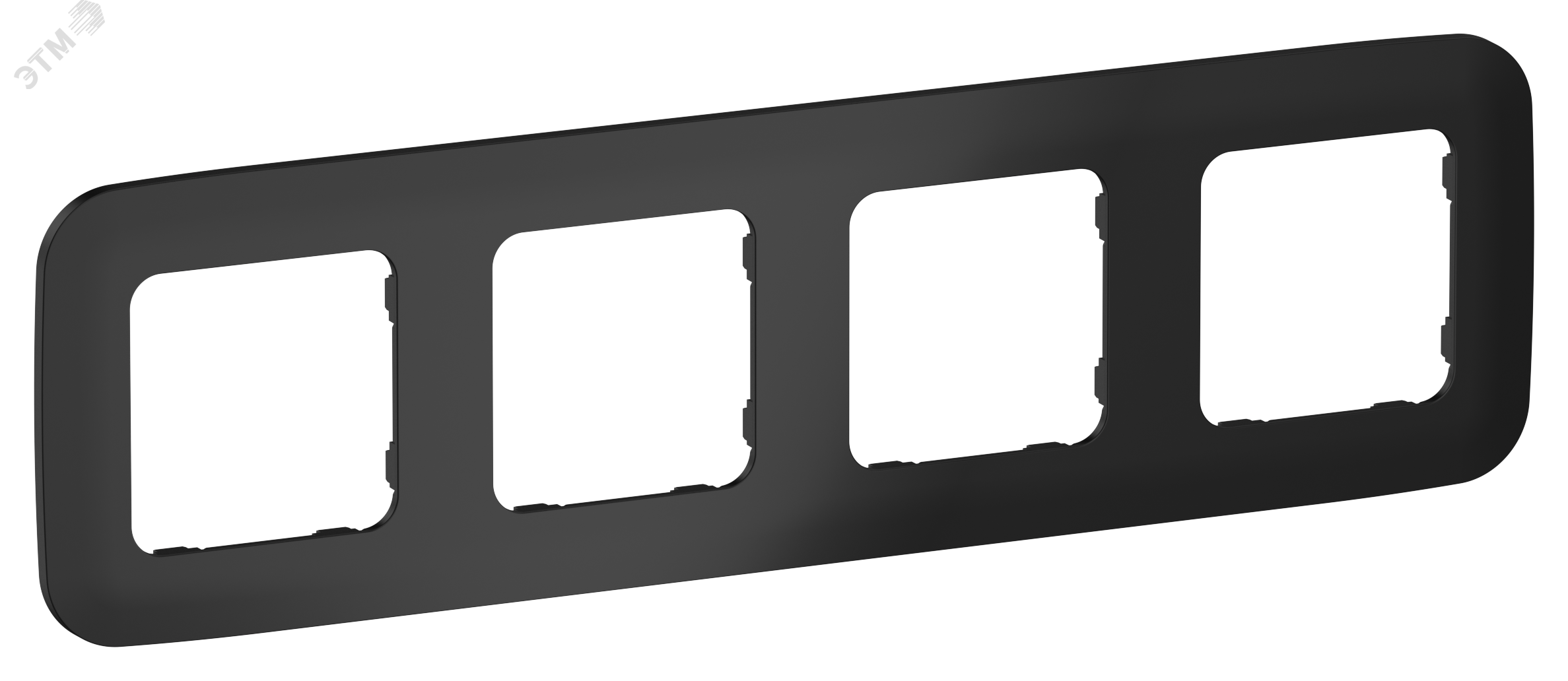 Изображение товара Рамка 4-местная серии FLITE IEK черная для электроприборов