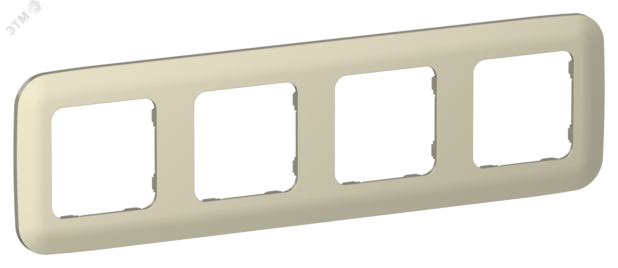 Изображение товара Рамка 4-местная FLITE ARTISTIC шампань IEK для электрощитков