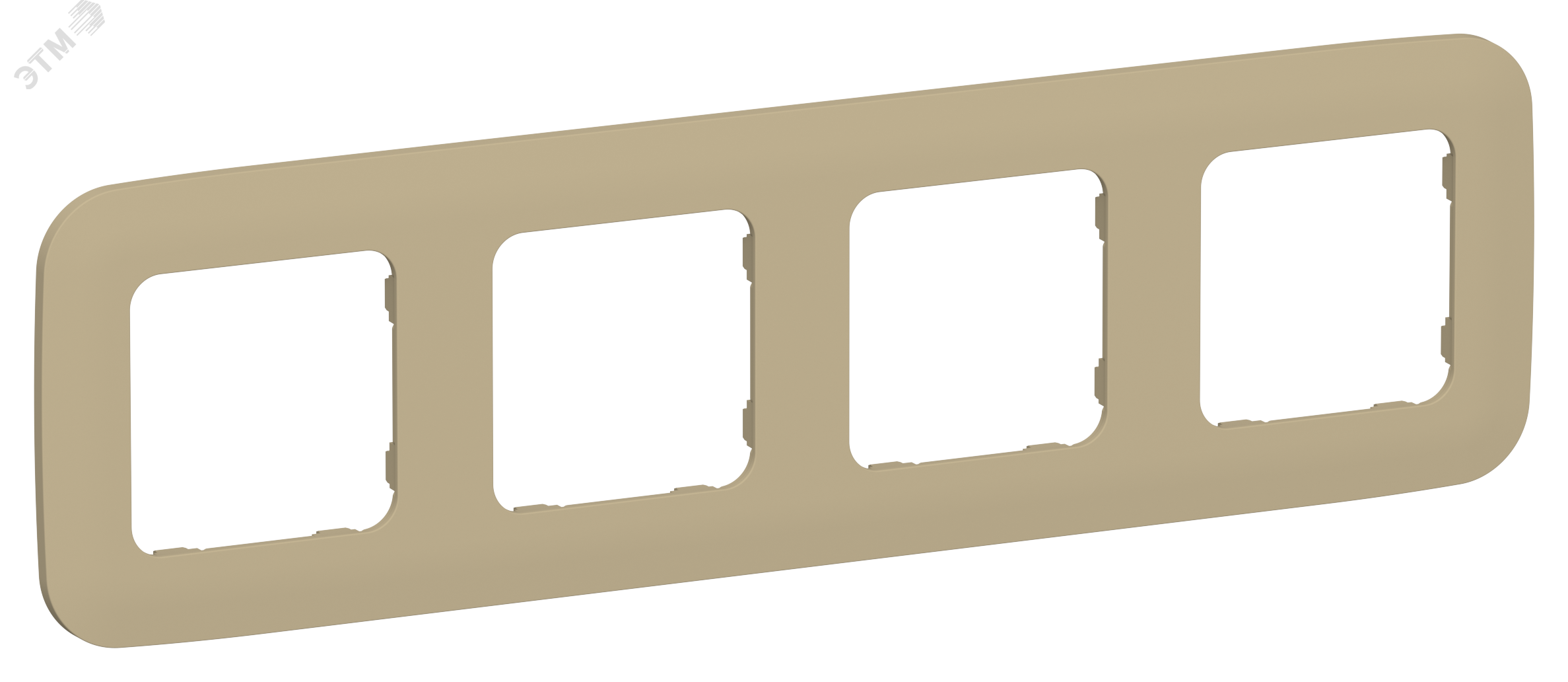 Изображение товара Рамка 4-местная Flite Artistic РУ-4-А-ФлХ хаки IEK надежная установка