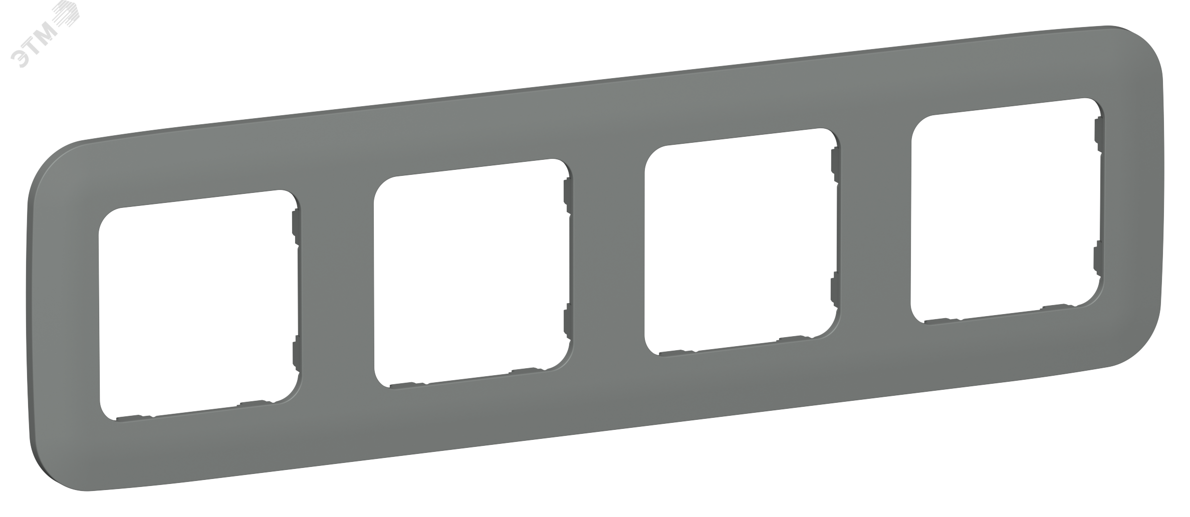 Изображение товара Рамка 4-местная для автоматов IEK FLITE ARTISTIC РУ-4-А-ФлМА серый матовый