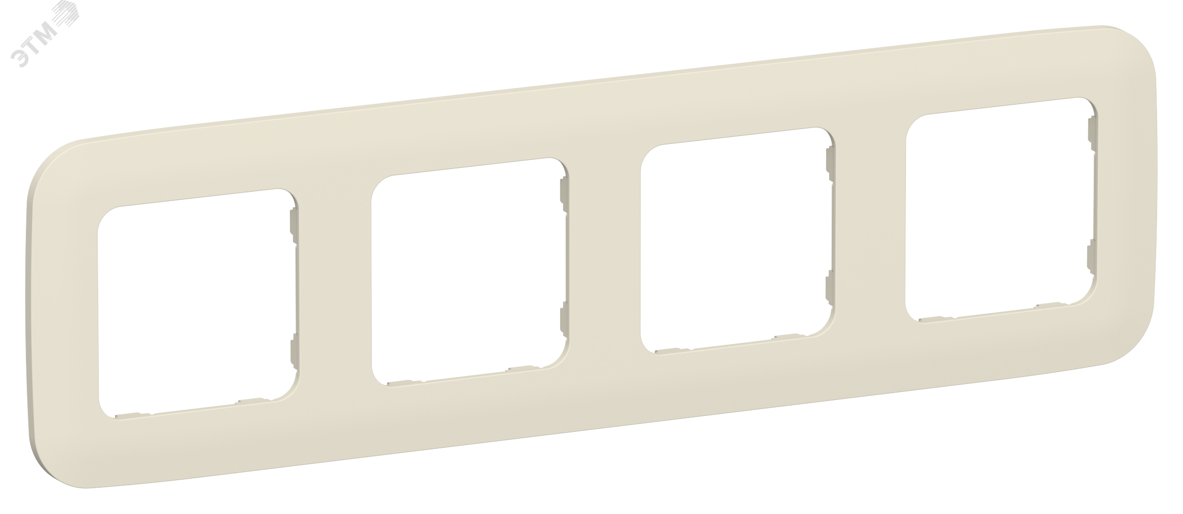 Изображение товара Рамка 4-местная FLITE ARTISTIC IEK для электросистем, светлый бежевый
