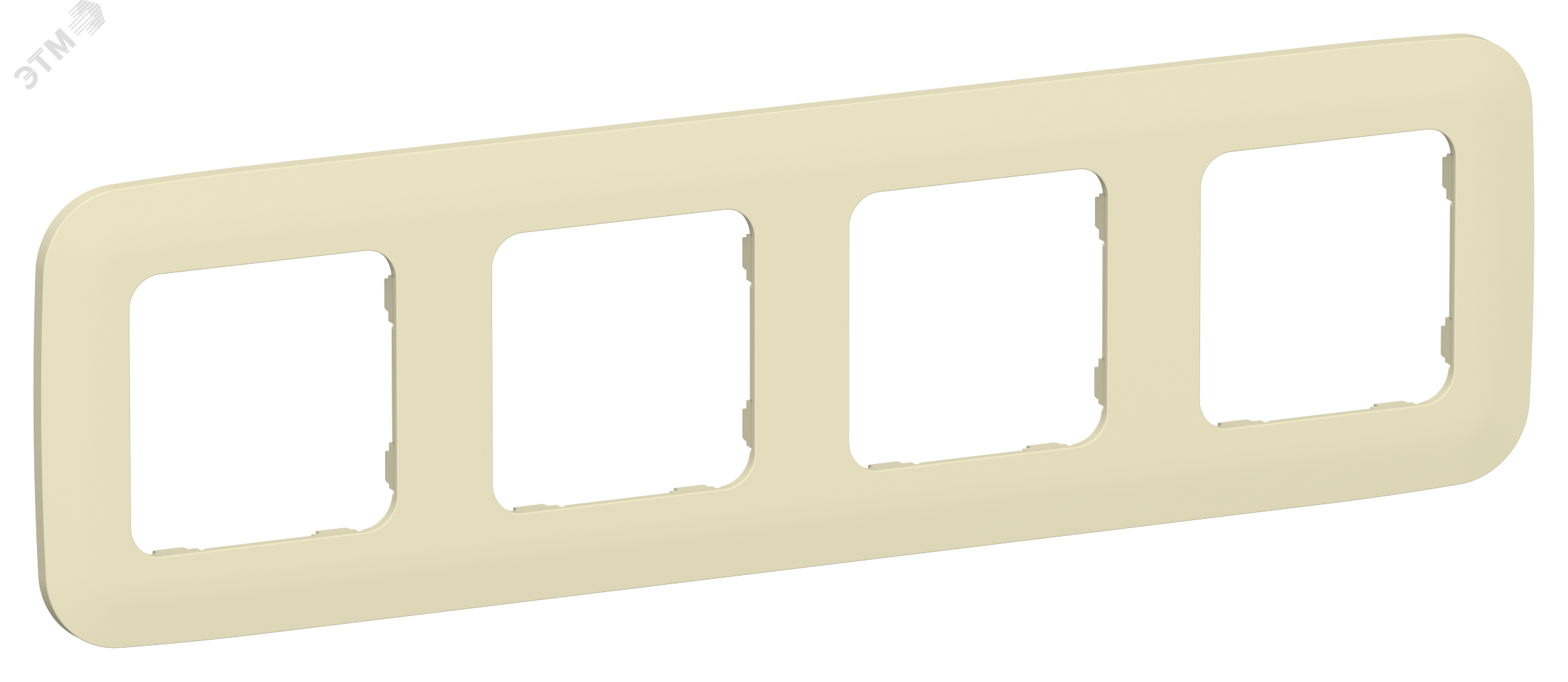 Изображение товара Рамка 4-местная Невын у IEK модель РУ-4-А-ФлН навых, бежевый матовый цвет