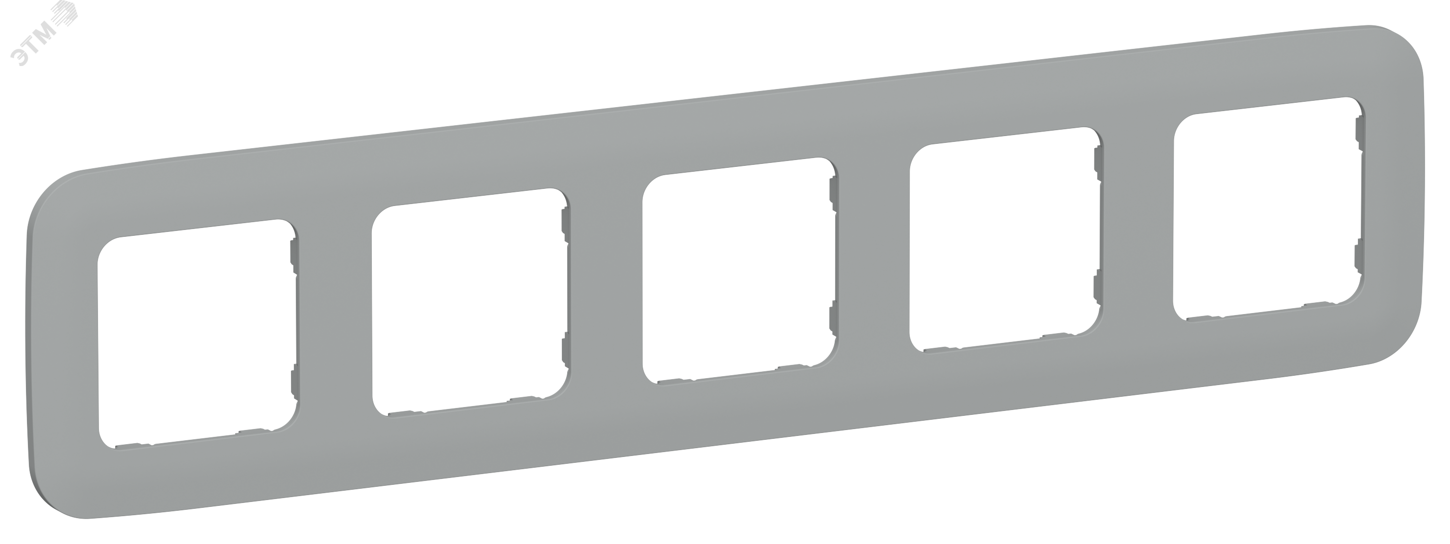Изображение товара Рамка 5-местная для электропроводки IEK серый матовая модель РУ-5-А-ФлС