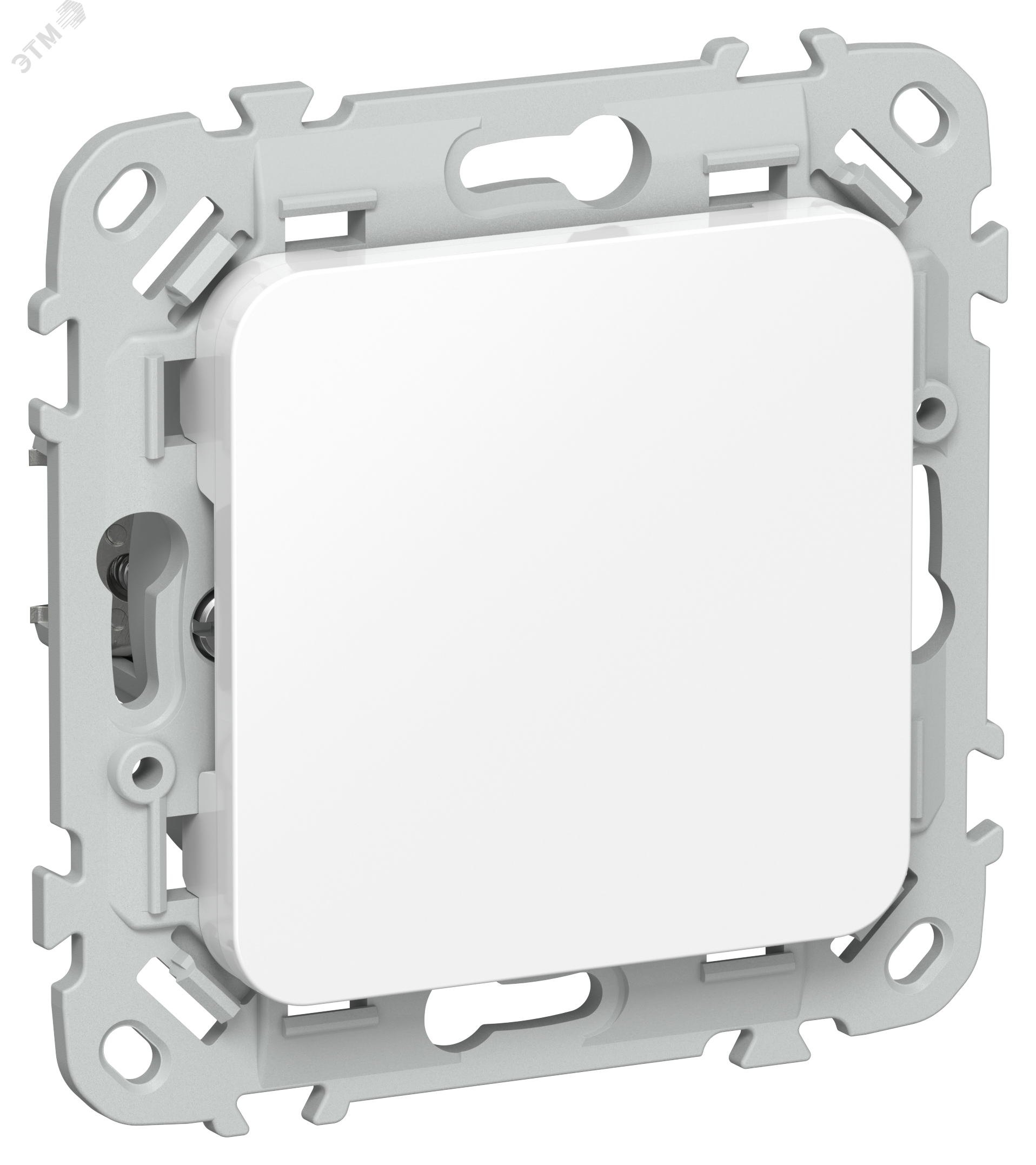 Изображение товара Заглушка с суппортом ЗГ-ФлБ белая IEK для монтажа электроустановок