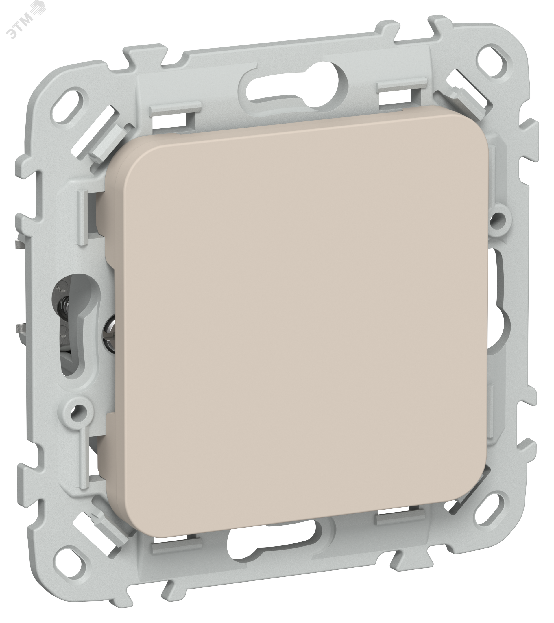 Изображение товара Заглушка с суппортом ЗГ-ФлЛ льняной IEK бежевый для электромонтажных работ