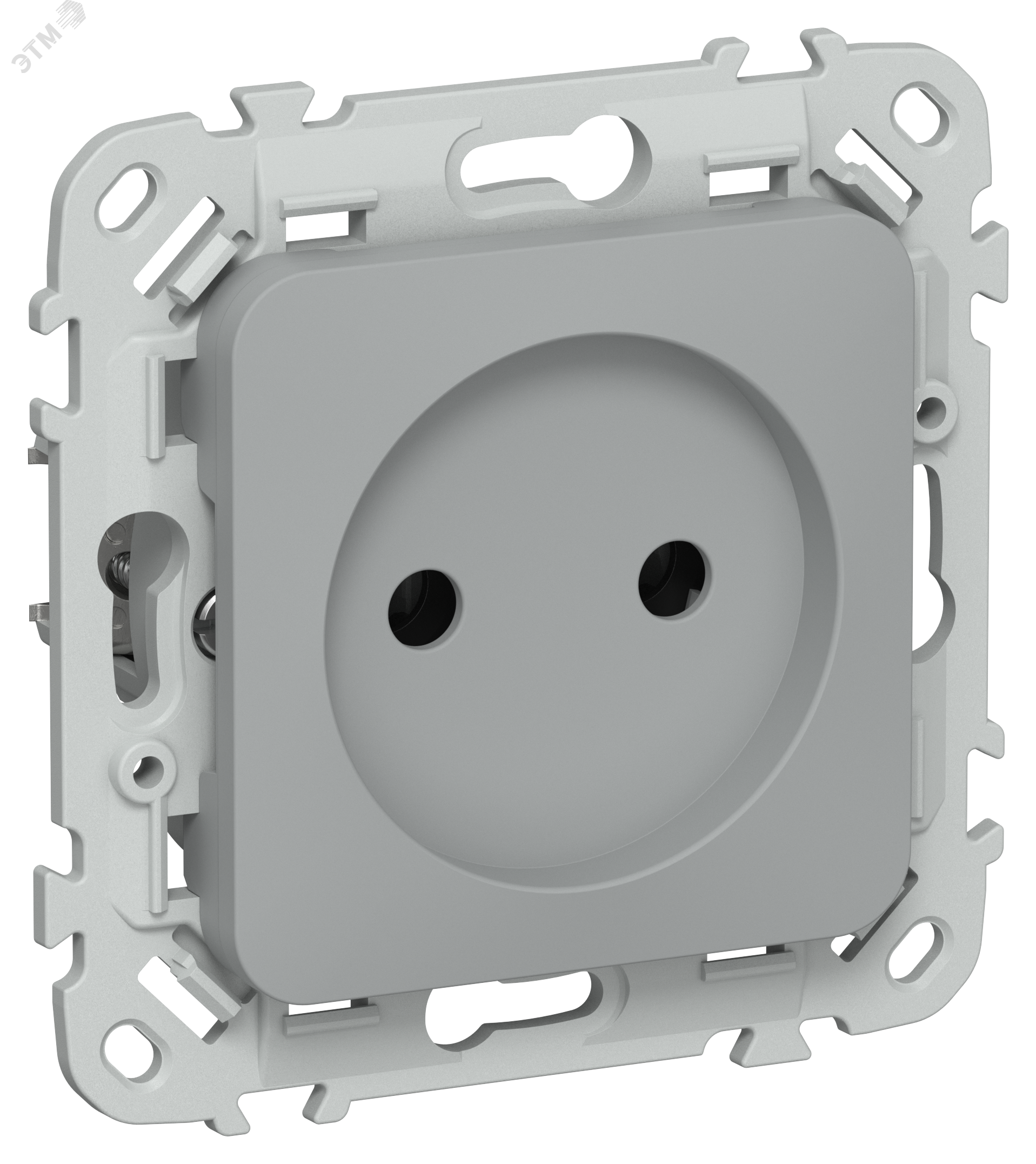 Изображение товара Розетка без заземления без защитных шторок 10А серый IEK РС01-1-ФлС