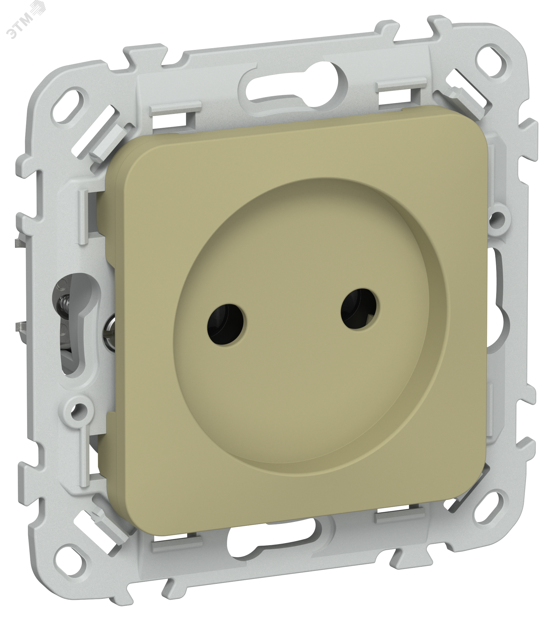 Изображение товара Розетка без заземления IEK РС01-1-ФлО 10А безвинтовая монтажная зеленая