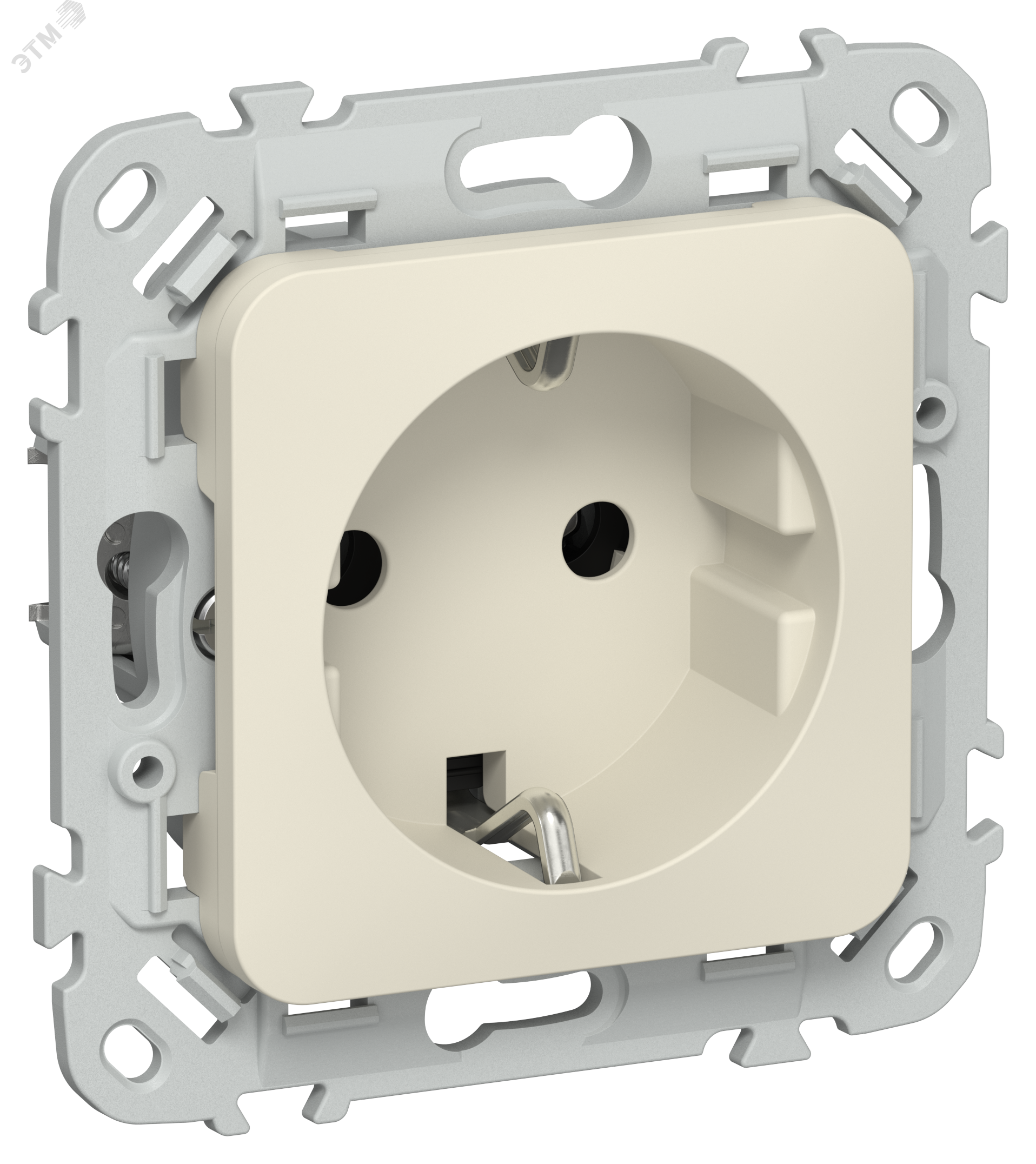 Изображение товара Розетка с заземлением без защитных шторок 16А IEK FLITE РС11-1-ФлСл