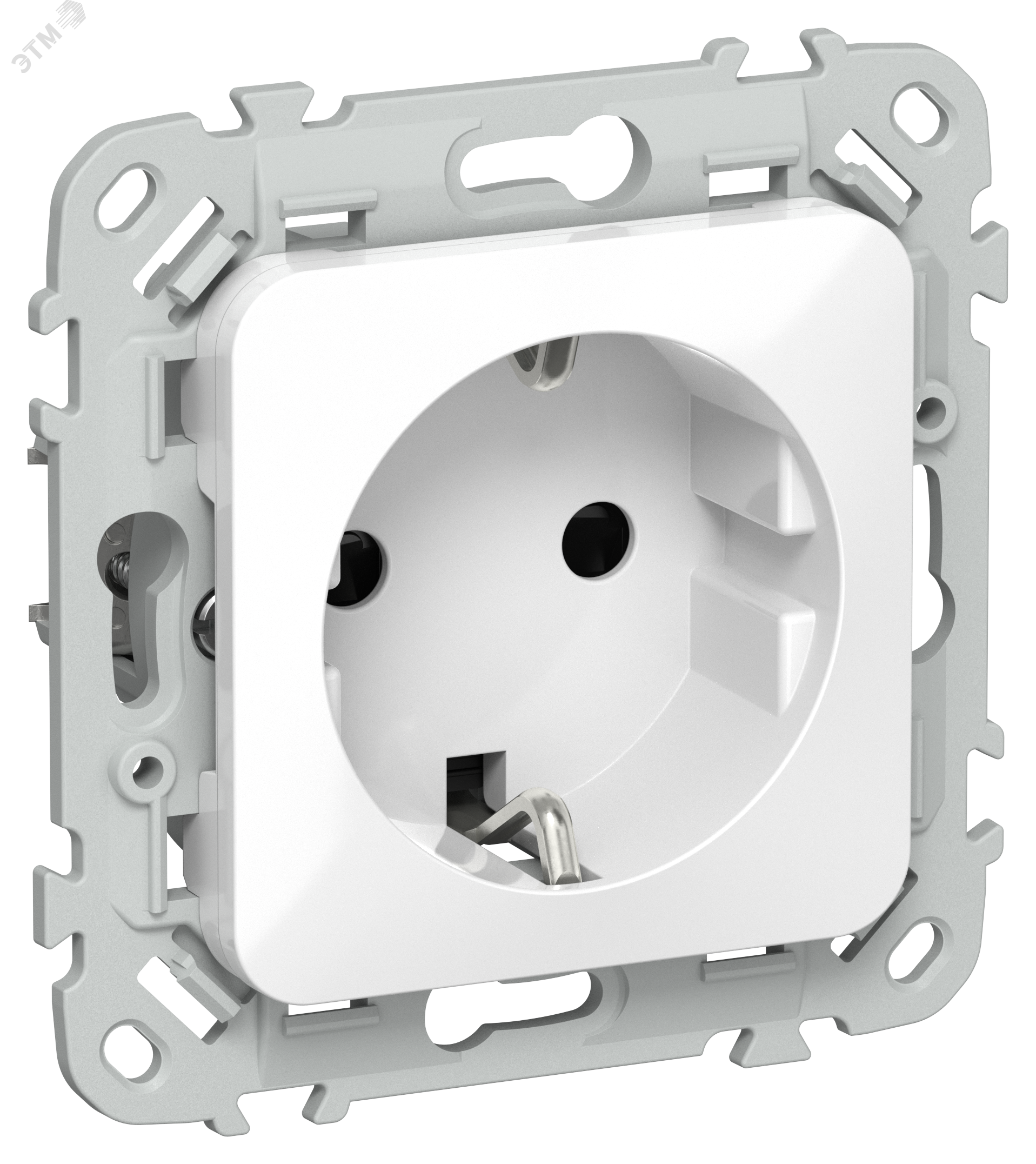 Изображение товара FLITE Розетка с заземлением 16А безвинтовое крепление белая IEK