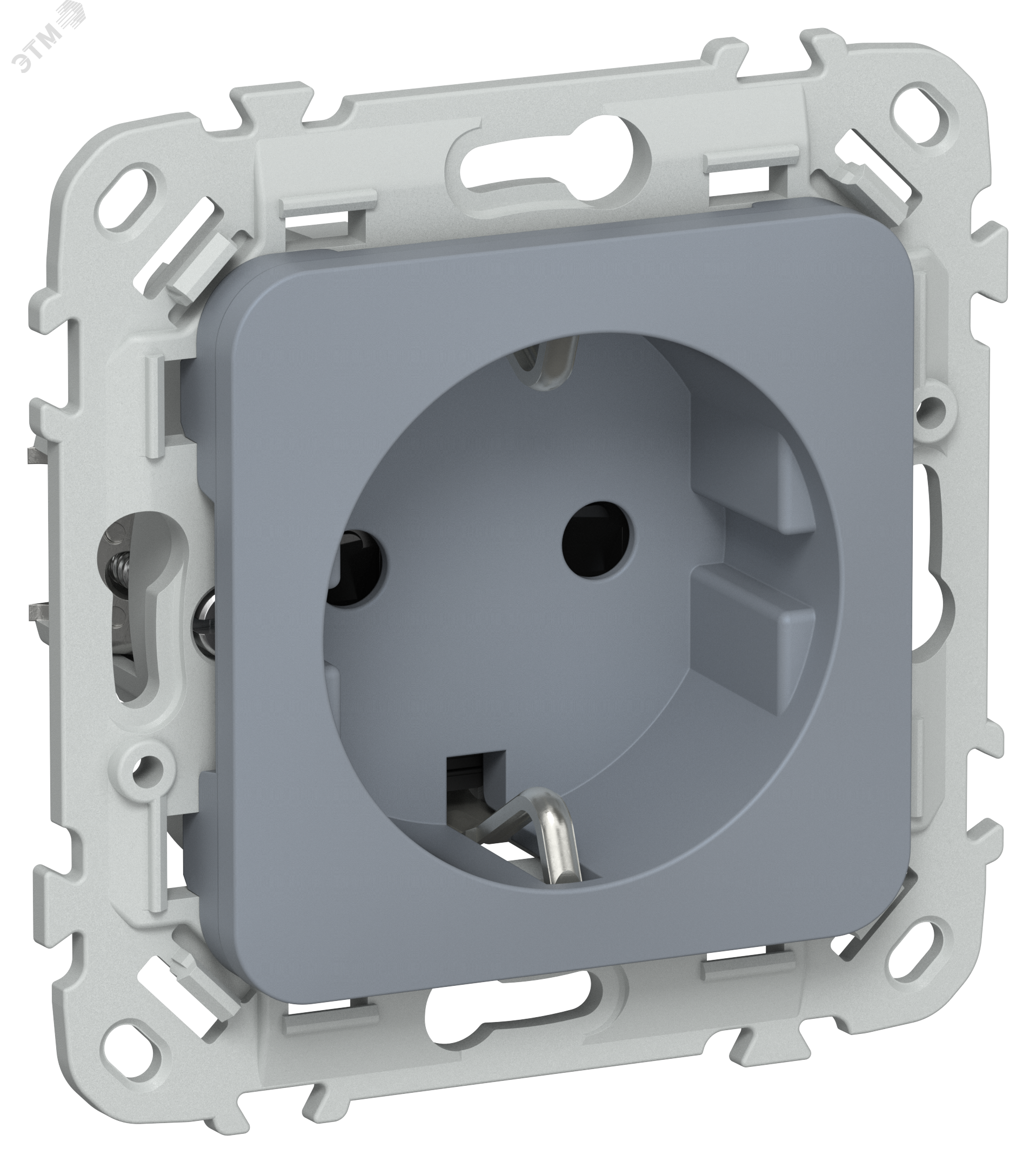 Изображение товара Розетка с заземлением безвинтовое крепление 16А серия FLITE IEK