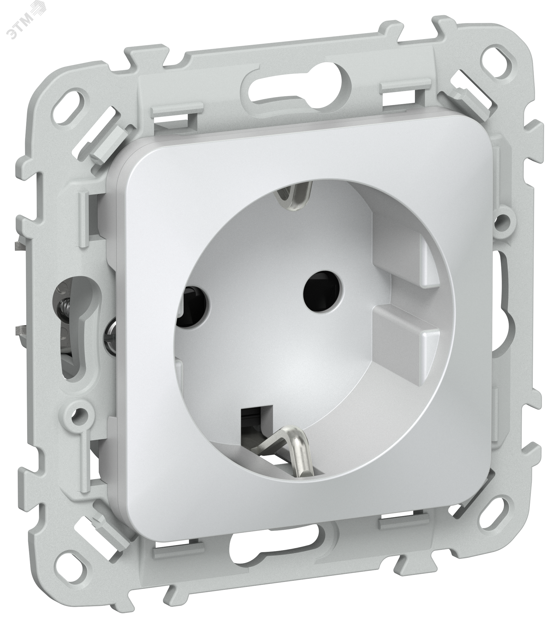 Изображение товара Розетка с заземлением и защитными шторками FLITE IEK 16А безвинтовое крепление