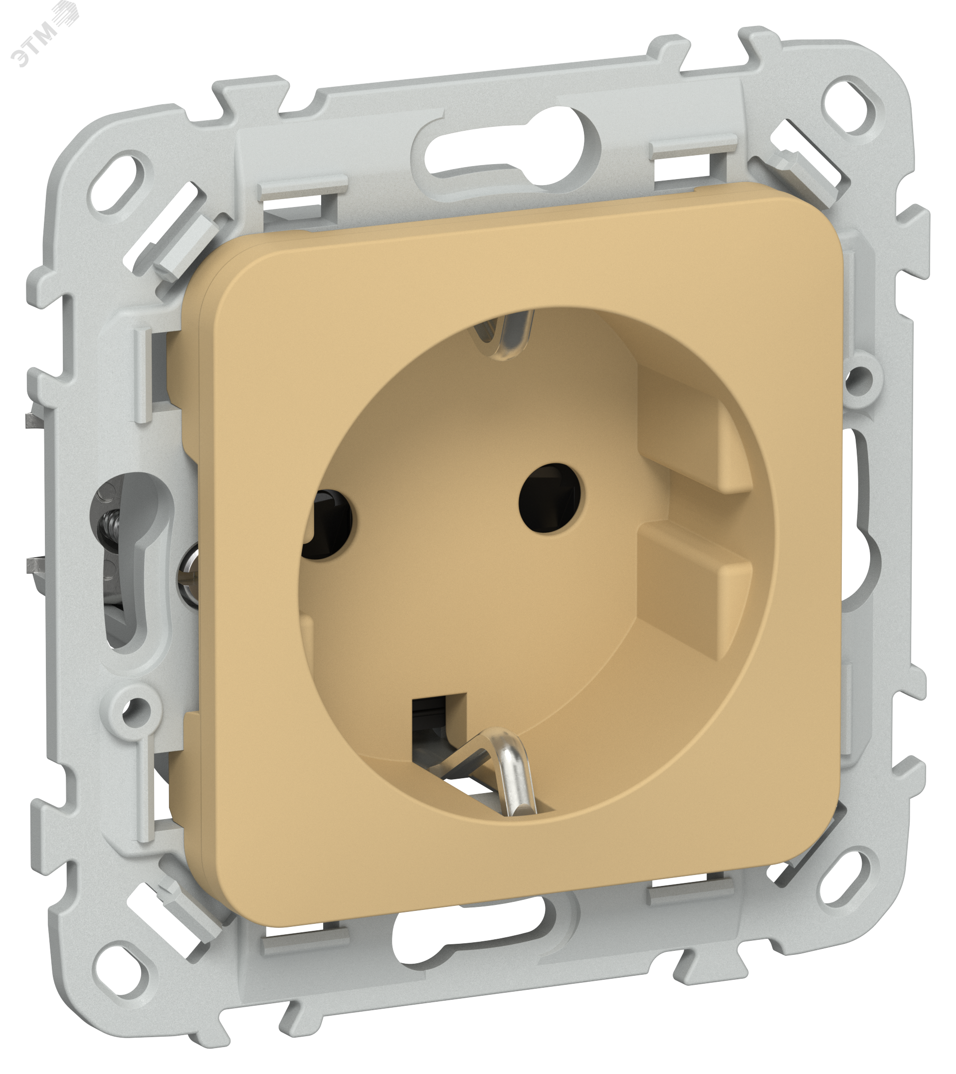 Изображение товара Розетка с заземлением безвинтовое крепление 16А серия FLITE IEK