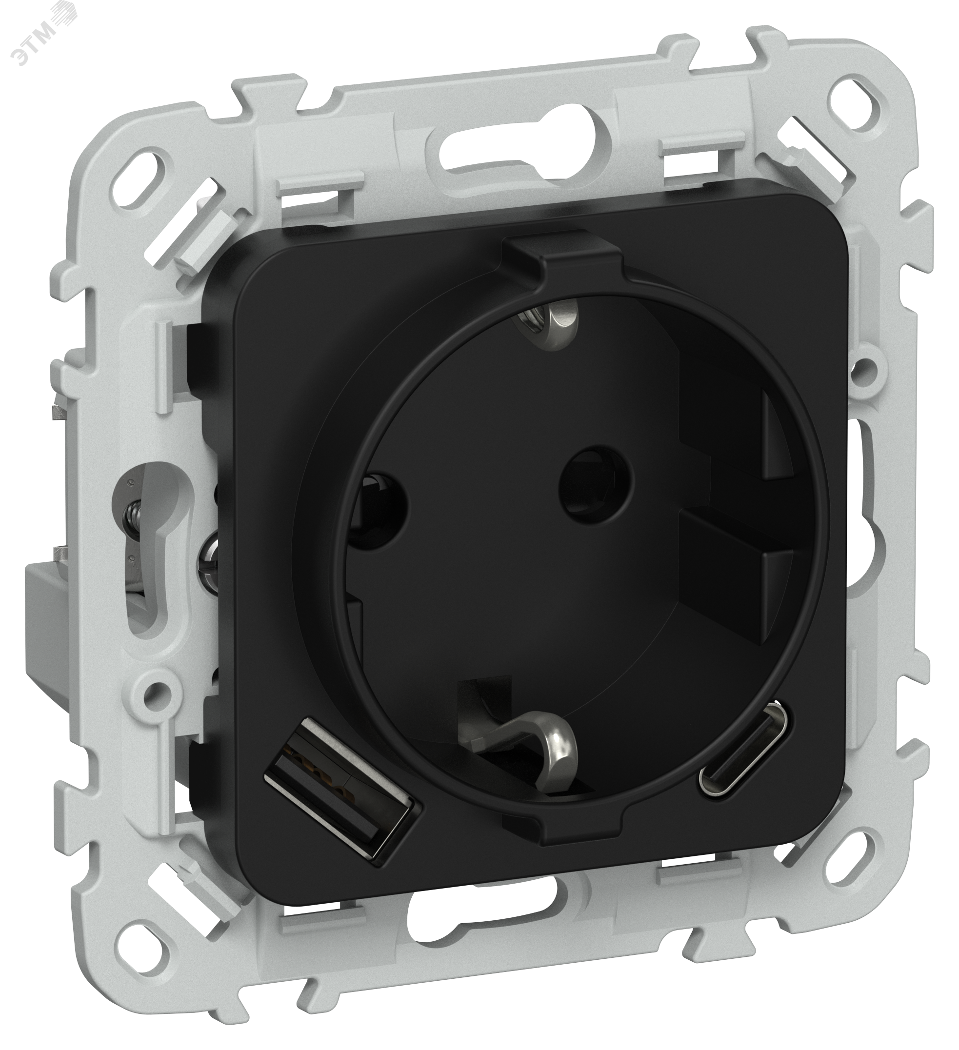 Изображение товара FLITE Розетка 1-местная с заземлением и USB от IEK
