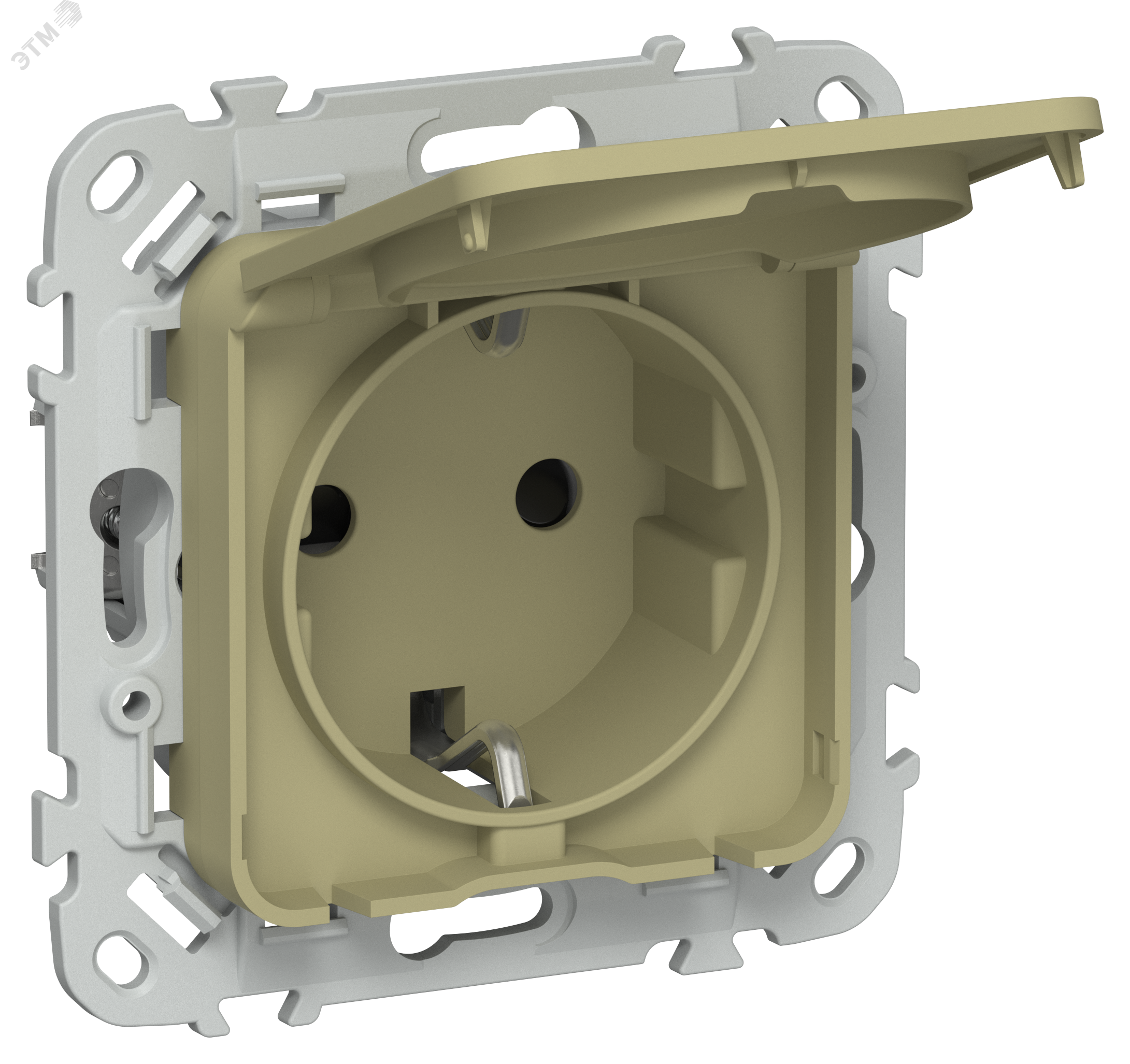 Изображение товара Розетка с заземлением IEK FLITE 16А IP44 безвинтовое крепление