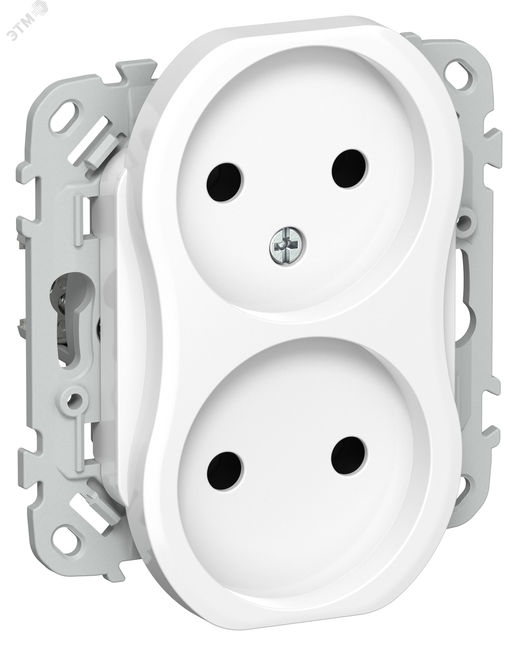 Изображение товара FLITE Розетка 2-местная без заземления IEK белый