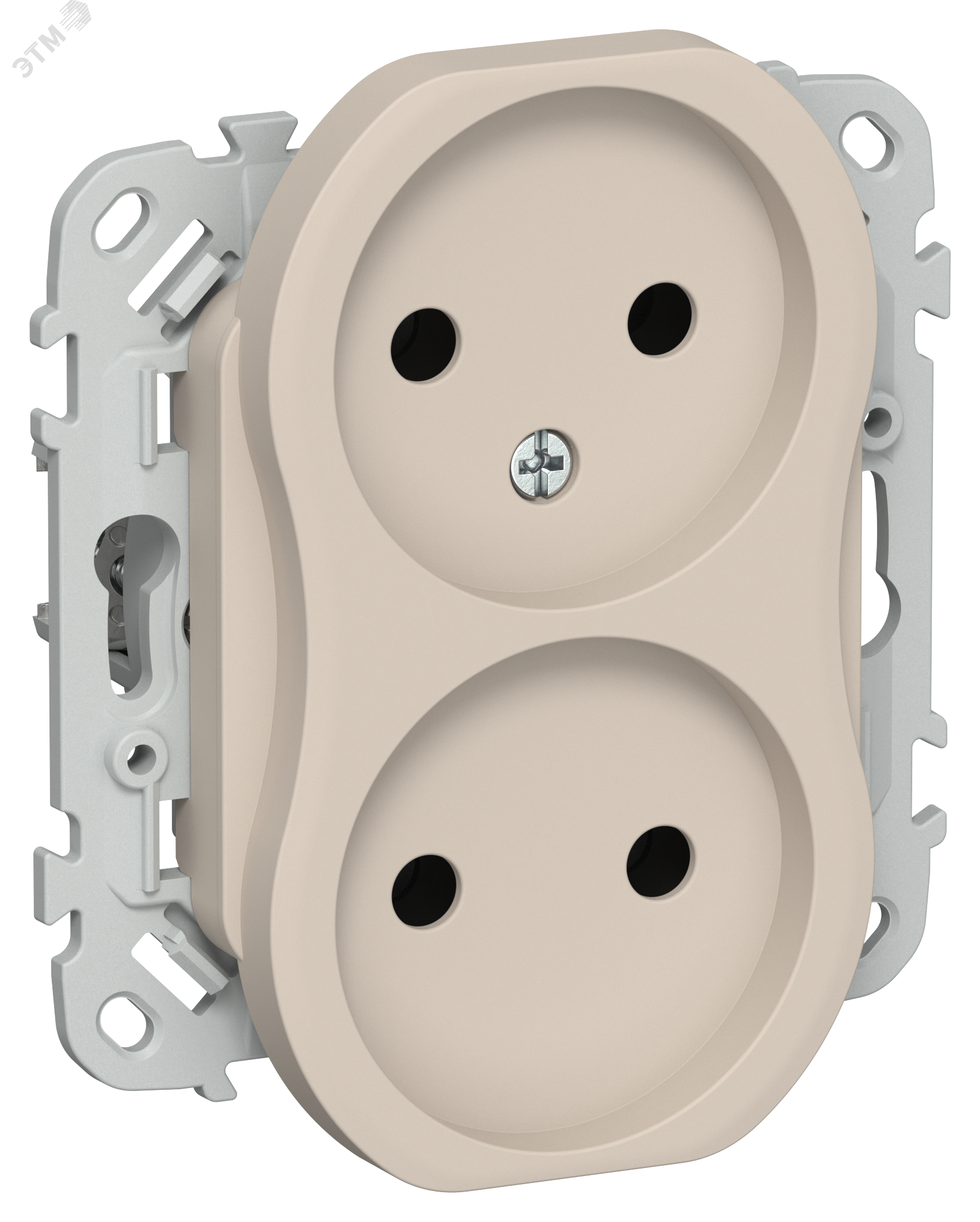 Изображение товара Розетка 2-местная без заземления без шторок IEK серия FLITE 10А