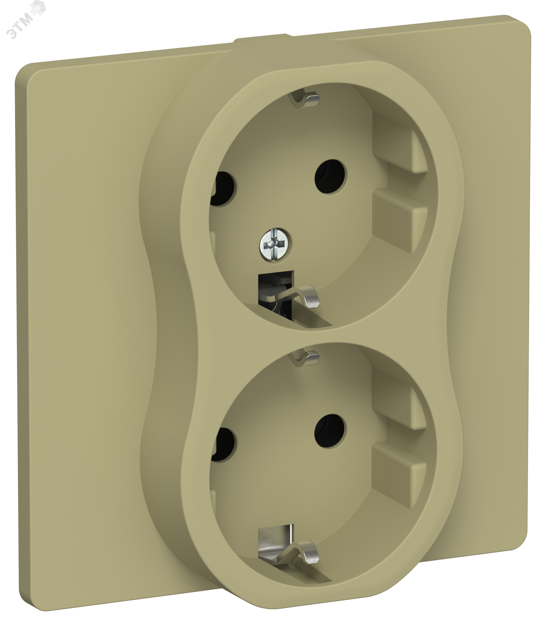 Изображение товара Розетка 2-местная с заземлением серия FLITE IEK без защитных шторок