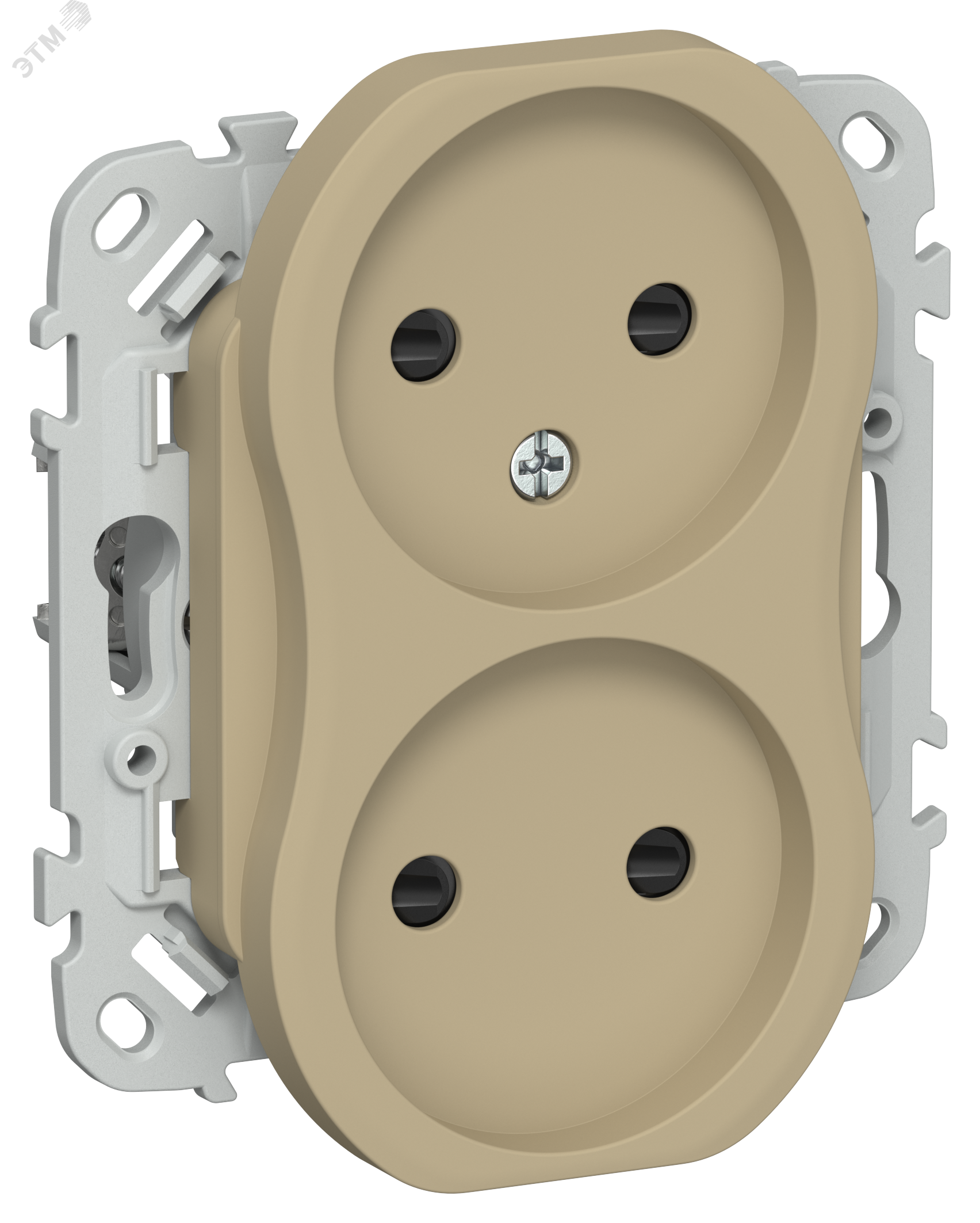 Изображение товара FLITE Розетка 2-местная без заземления с шторками 10А